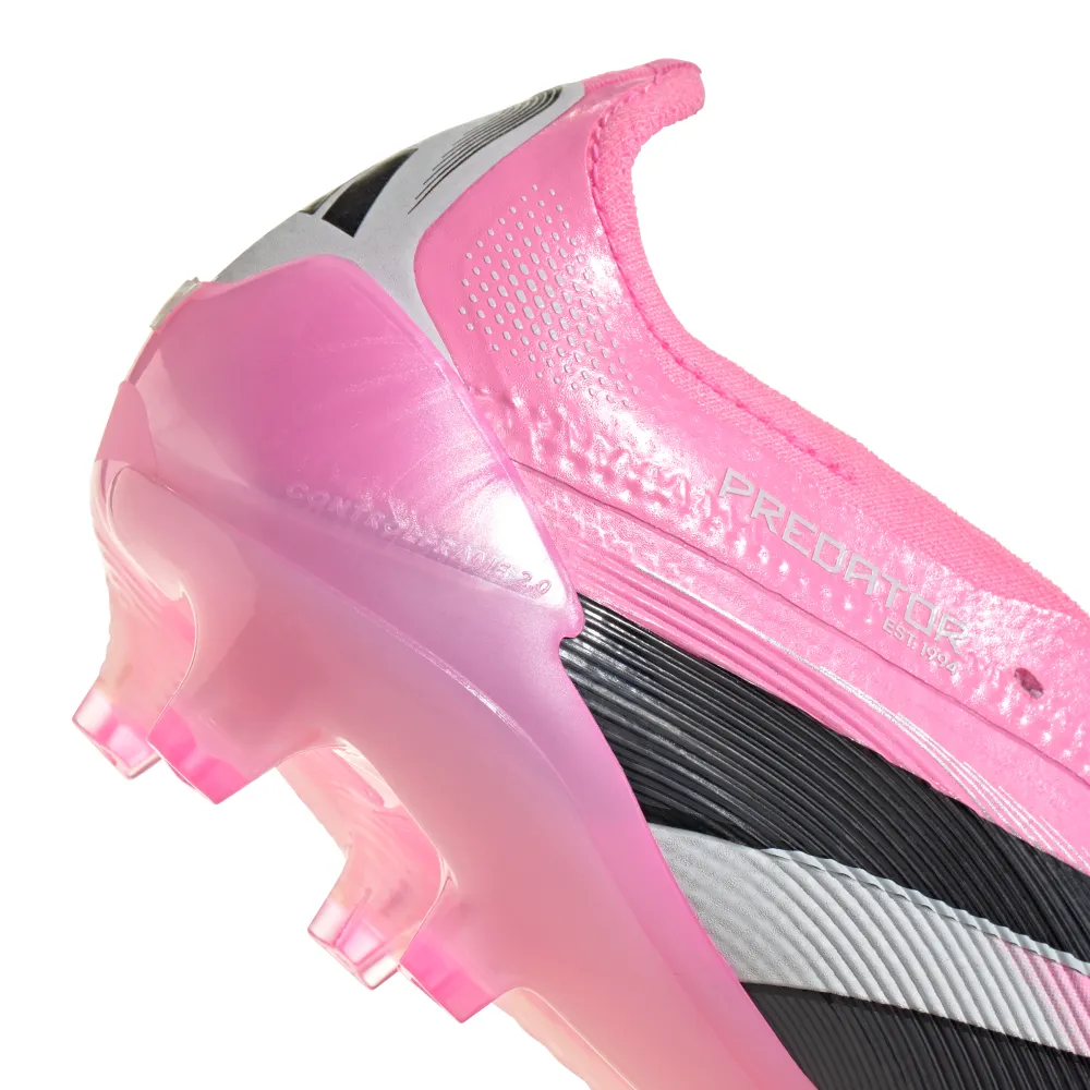 Office Worker Adidas Predator Elite Fold-Over Tongue Beckham FG Football Boots (Beam Pink/Core Black/Cloud White)