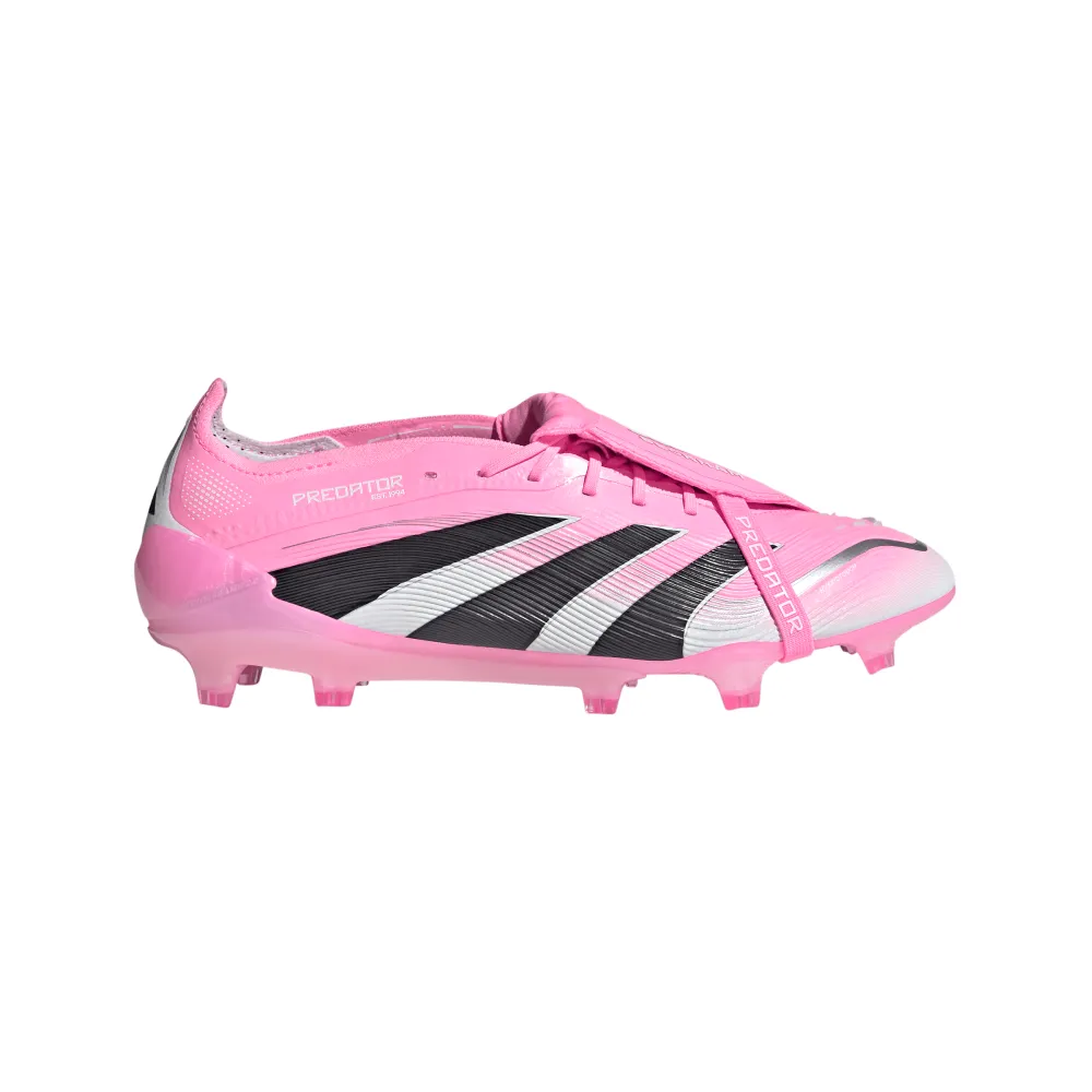 Adidas Predator Elite Fold-Over Tongue Beckham FG Football Boots (Beam Pink/Core Black/Cloud White) Durable Sole fade-resistant
