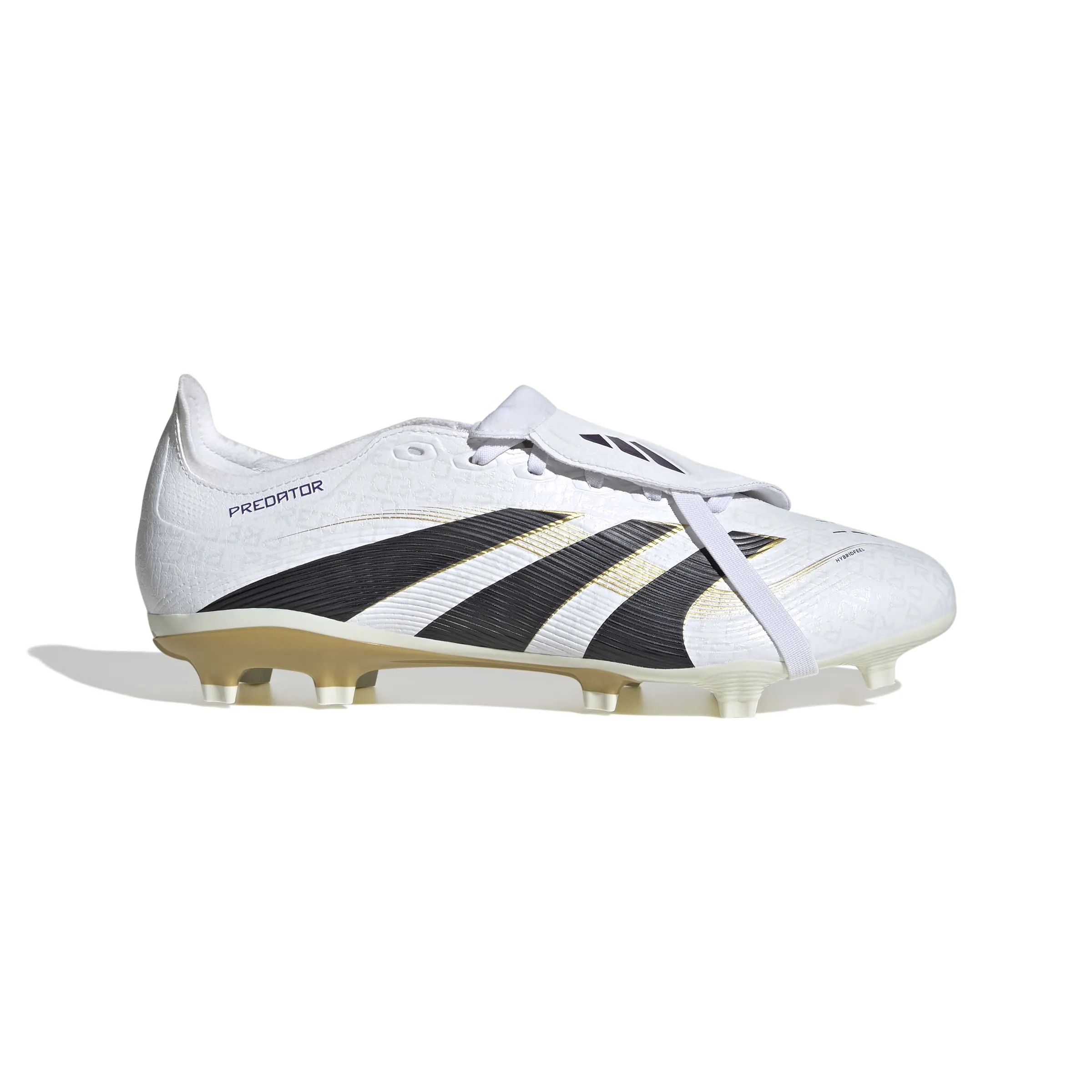 least modern Adidas Predator League Fold-Over Tongue FG Football Boots (White/Core Black/Gold Metallic)