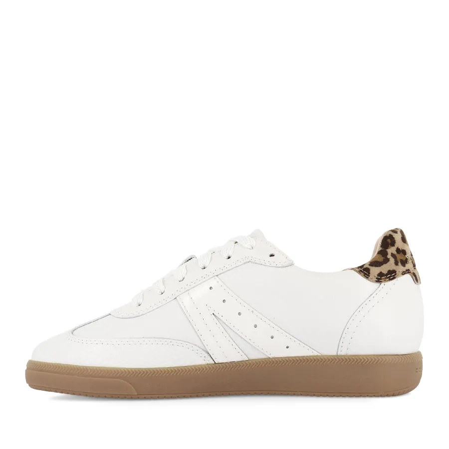 LEVI - WHITE LEOPARD LEATHER Sneakers martial artists