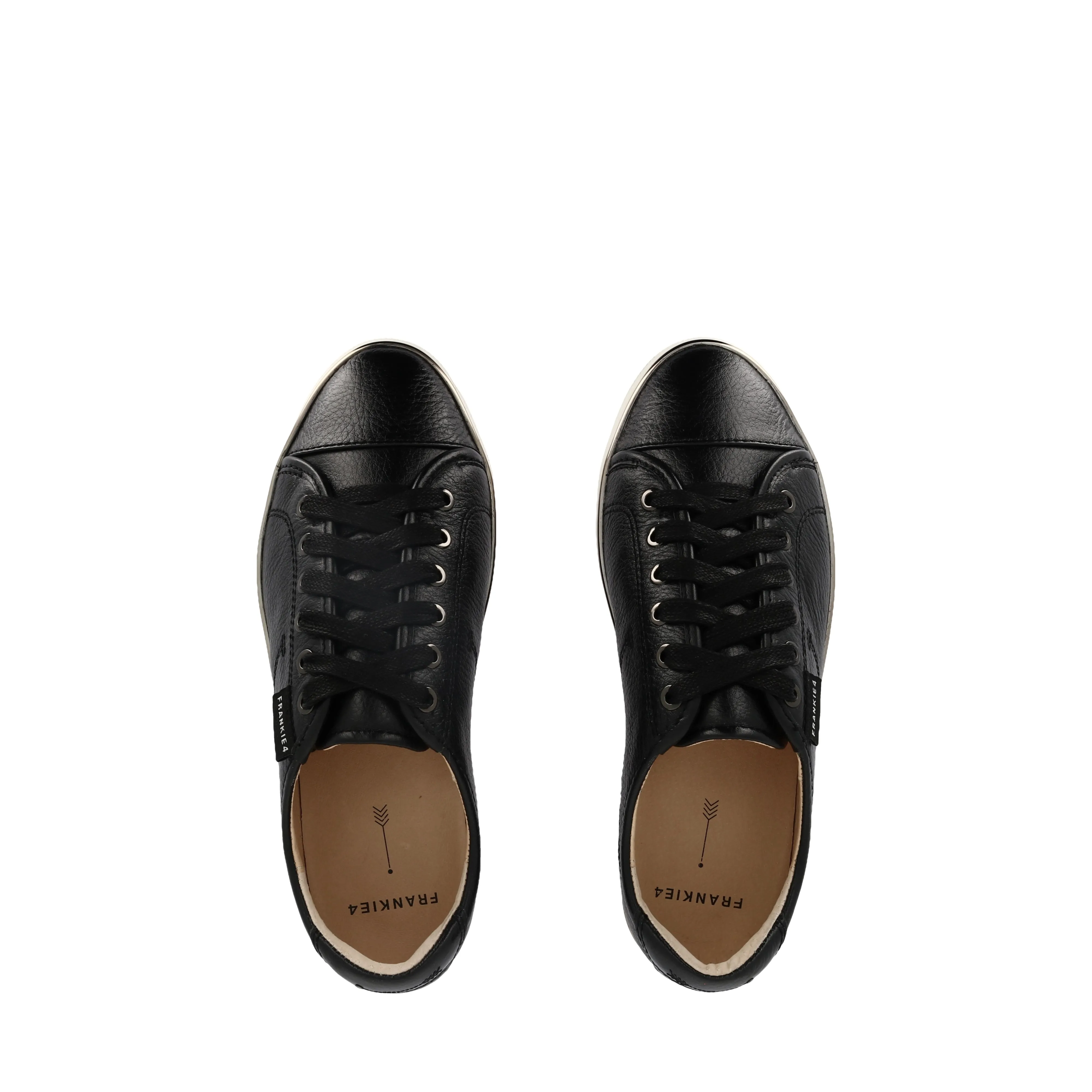 NAT III - BLACK/WHITE LEATHER Modern Look