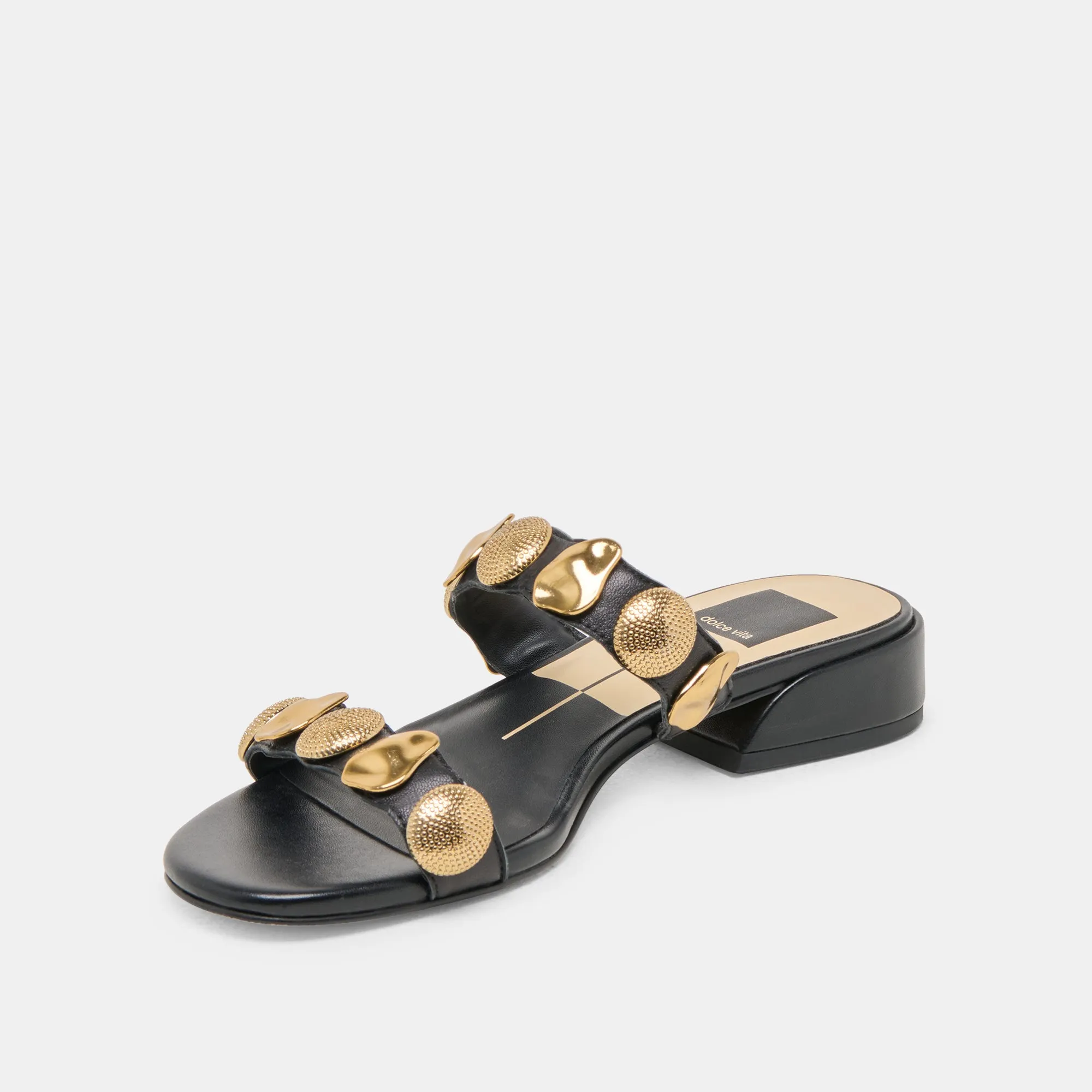 FARROW SANDALS BLACK LEATHER Toe Free Versatile Outdoor Style