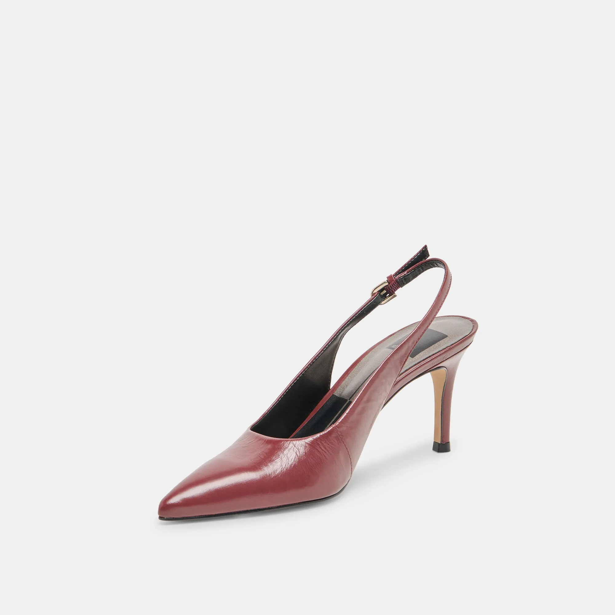 ELASI HEELS OXBLOOD CRINKLE PATENT Glam Heels for Night Out