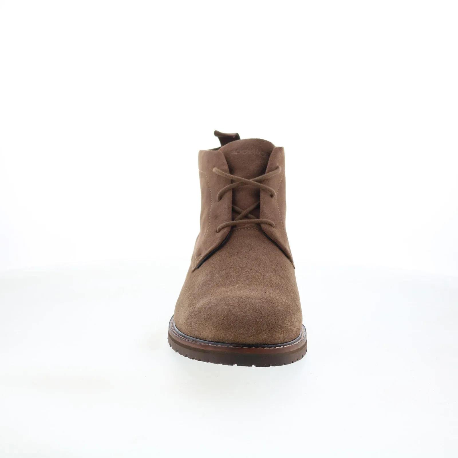 Smooth Surface Rockport Caspe Mens Brown Wide Leather Lace Up Chukkas Boots