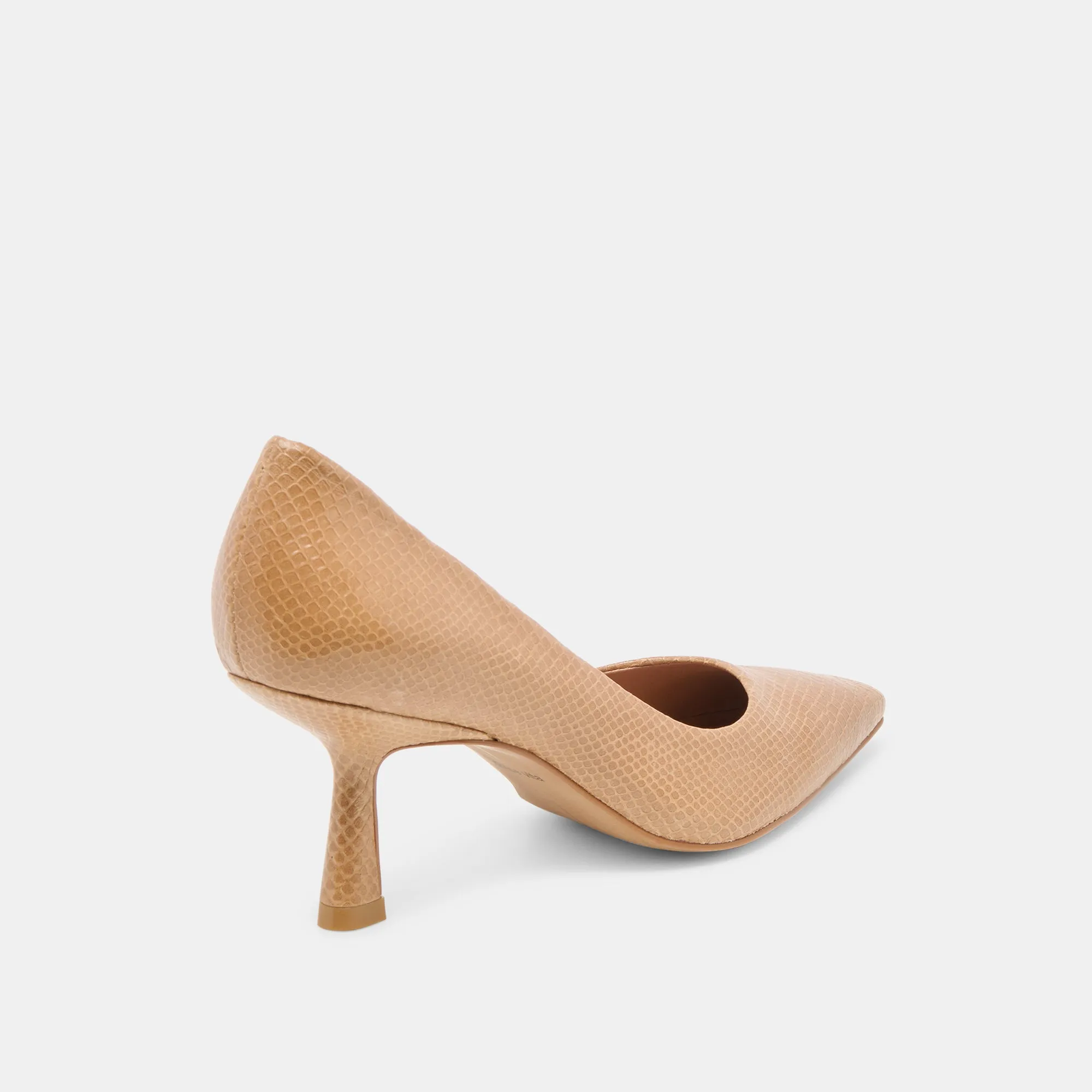 BRIONA HEELS WHISKEY EMBOSSED LEATHER Holiday Heels