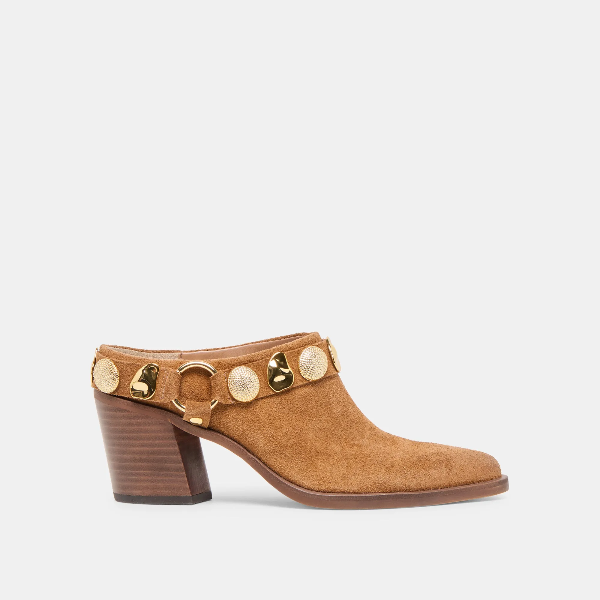 KANYON HEELS BROWN SUEDE Colorful High Heels Wide Heel Pumps