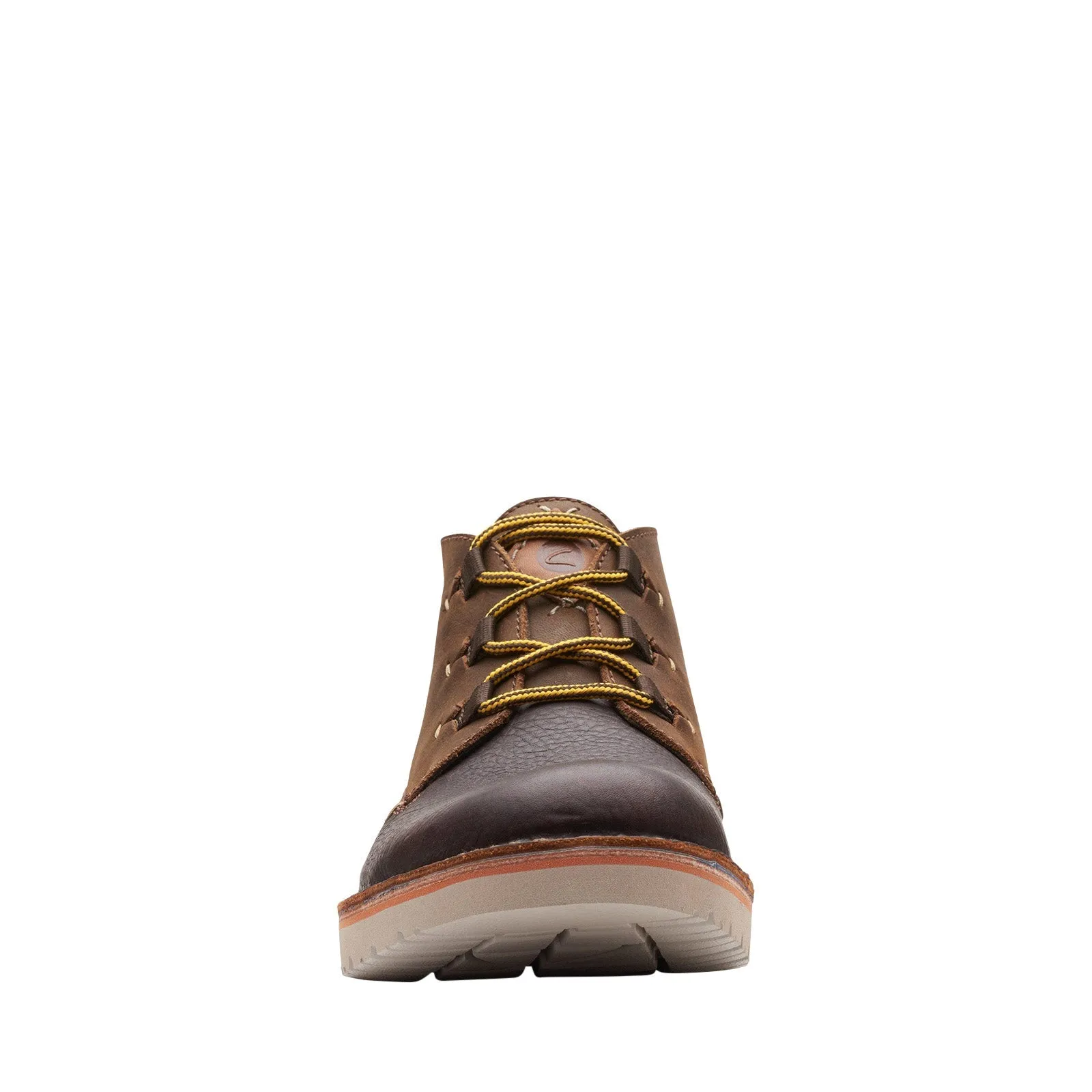 Clarks Eastford Mid 26162926 Mens Brown Leather Lace Up Chukkas Boots Factory Worker Rough Ground