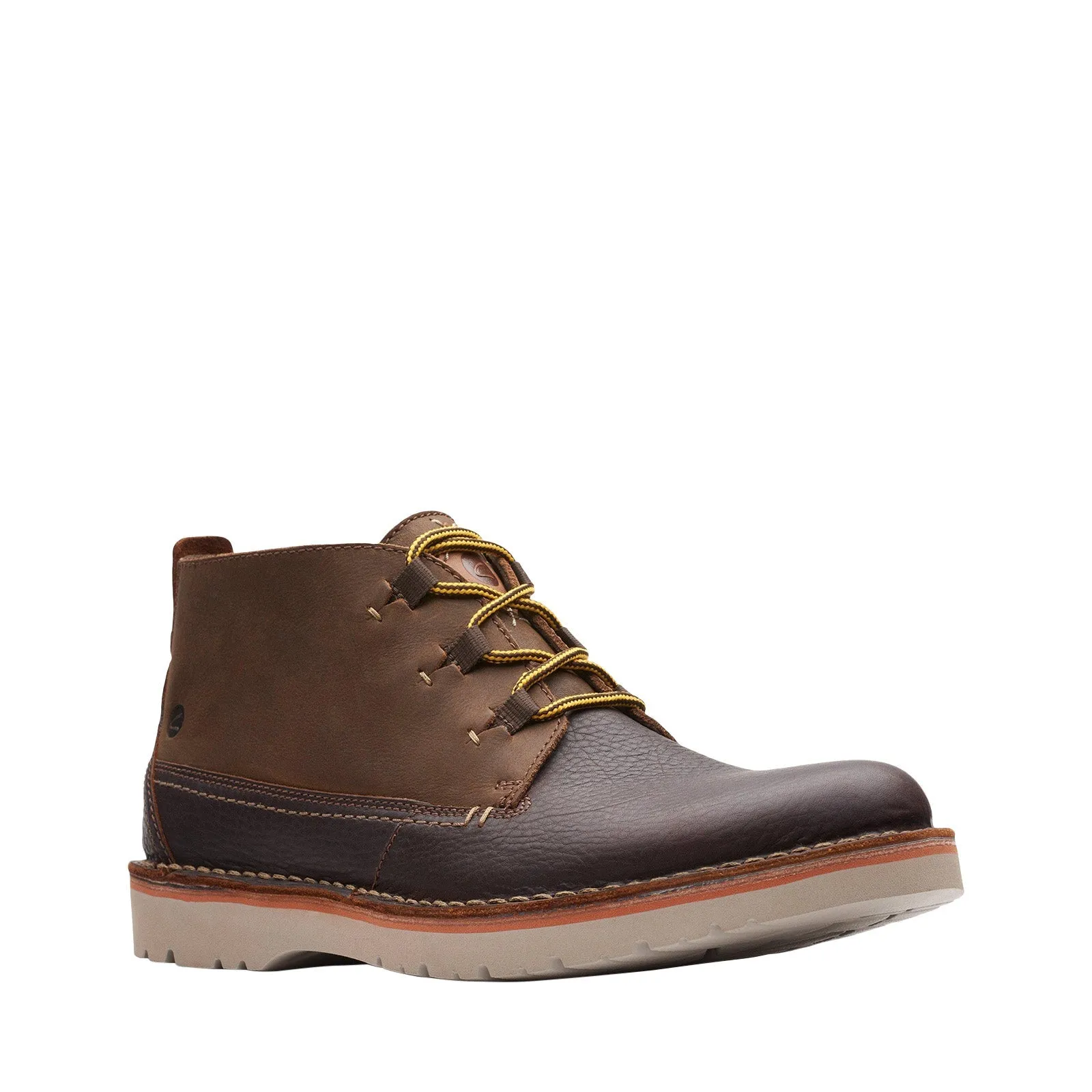 Clarks Eastford Mid 26162926 Mens Brown Leather Lace Up Chukkas Boots anti static