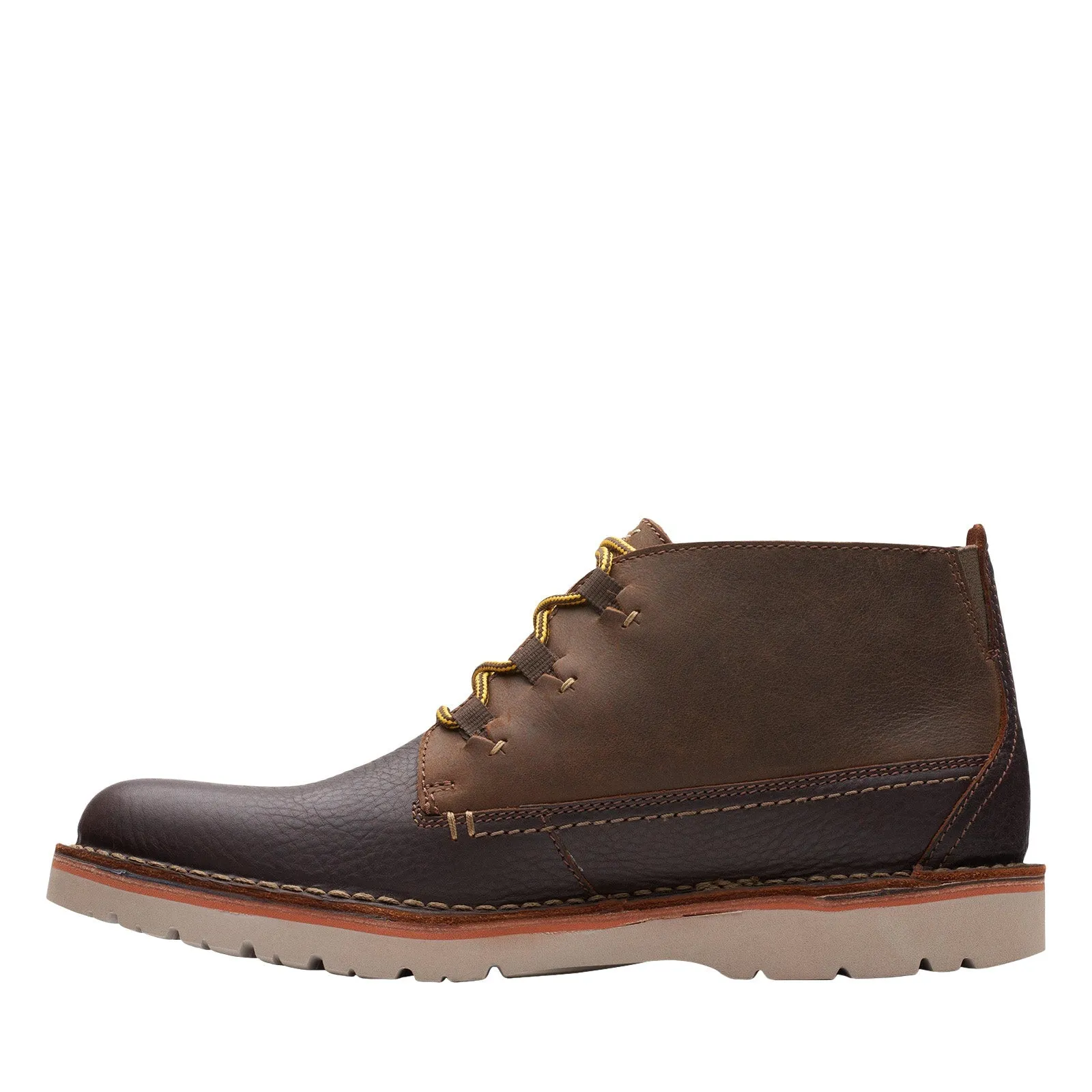 Clarks Eastford Mid 26162926 Mens Brown Leather Lace Up Chukkas Boots Winter Style