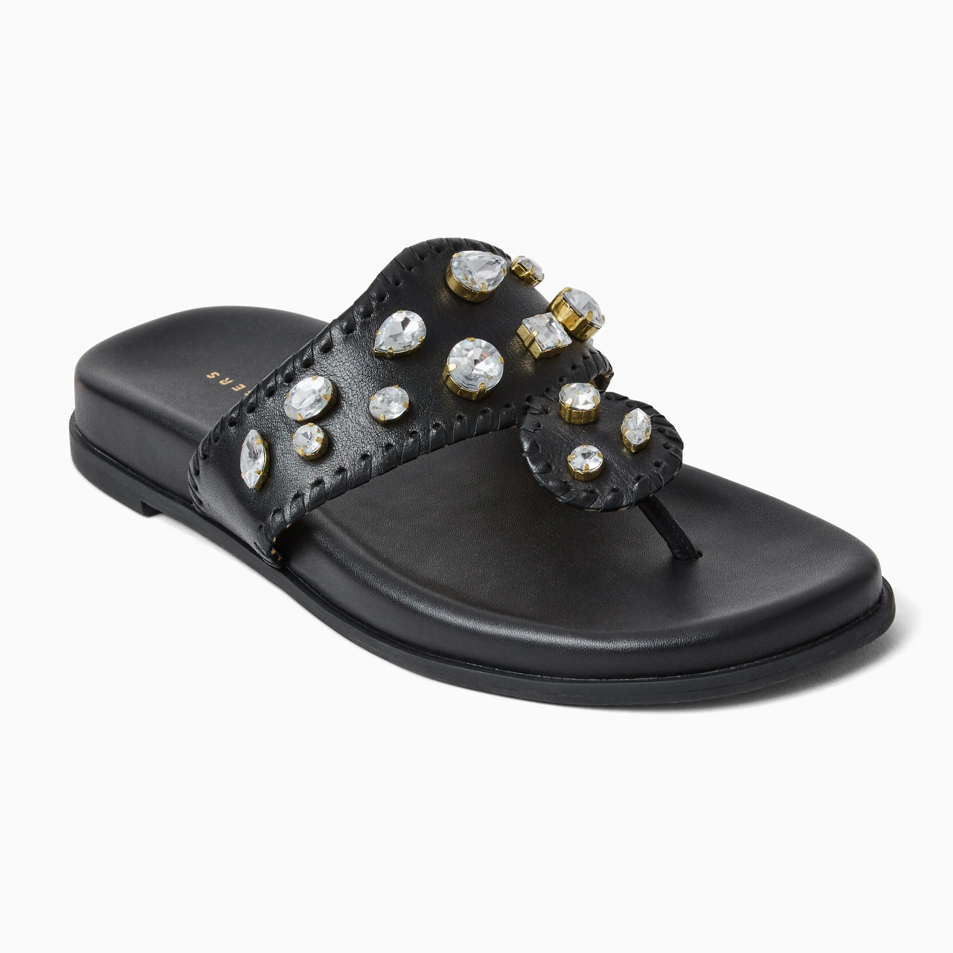 Jacks Jeweled Leather Comfort Sport Sandal Lace Tie Ergonomic Design