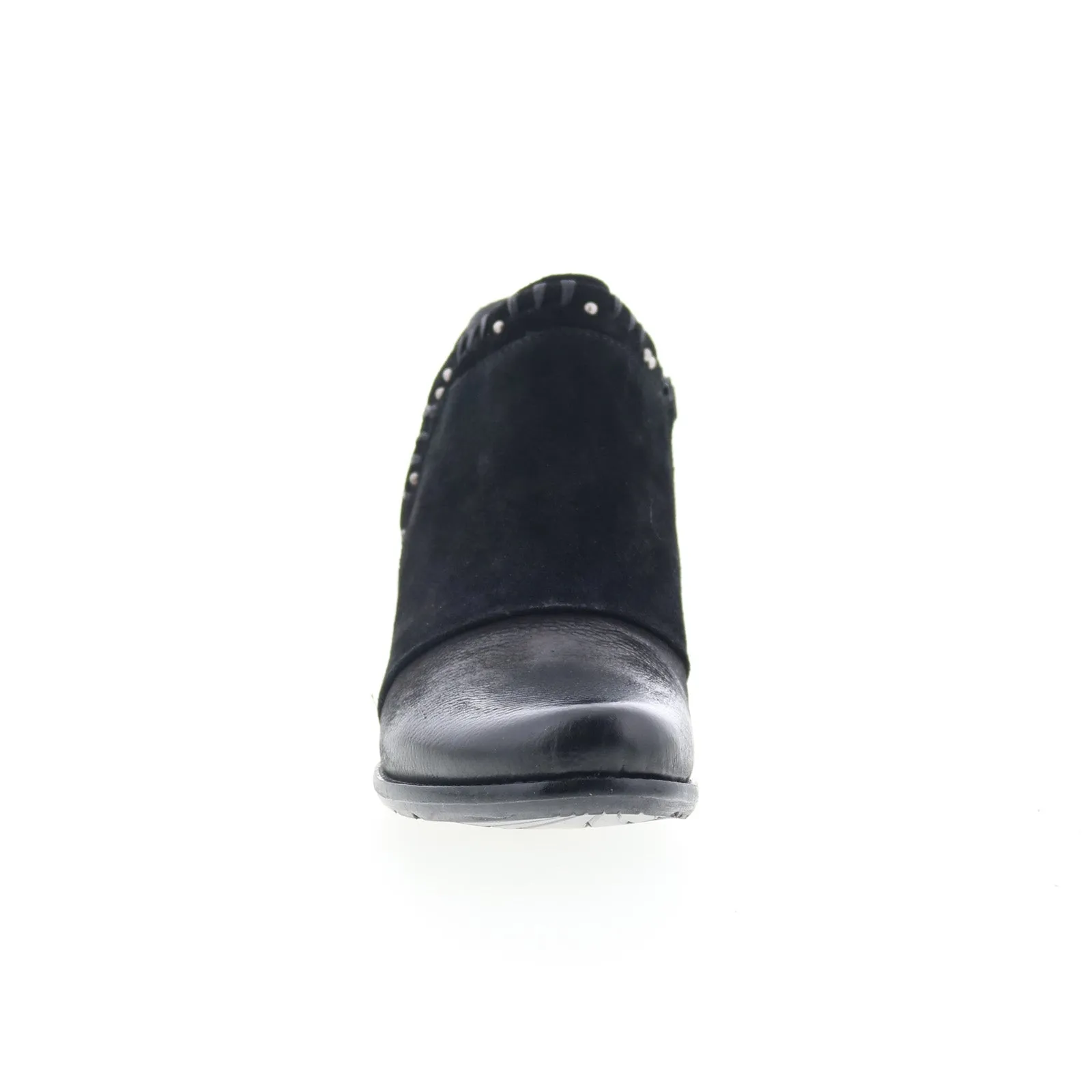 MIz Mooz Miles Womens Black Suede Zipper Ankle & Booties Boots Comfortable Wear Dust proof