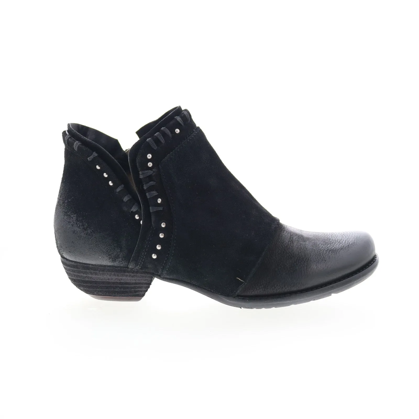 MIz Mooz Miles Womens Black Suede Zipper Ankle & Booties Boots Stylish Versatility Comfortable Step