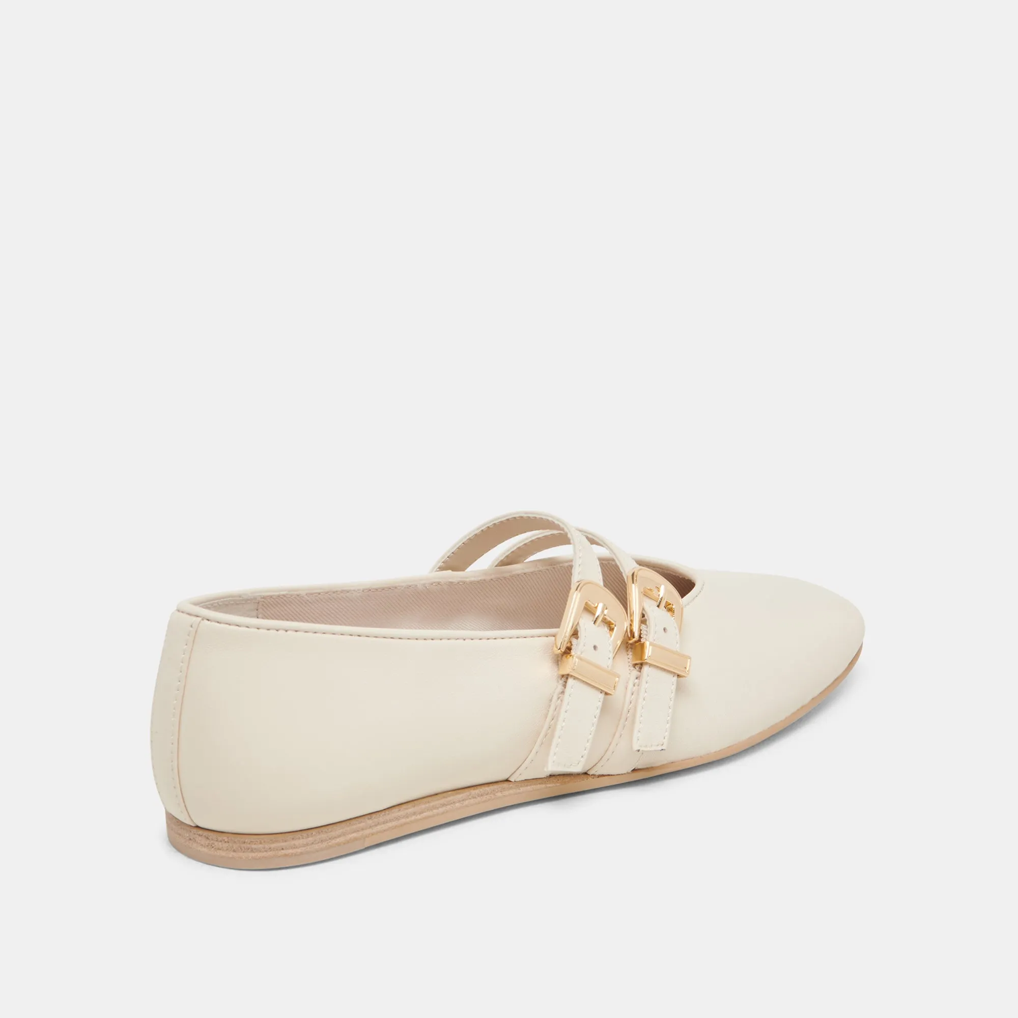 BAYLEE BALLET FLATS IVORY LEATHER Relaxed Design