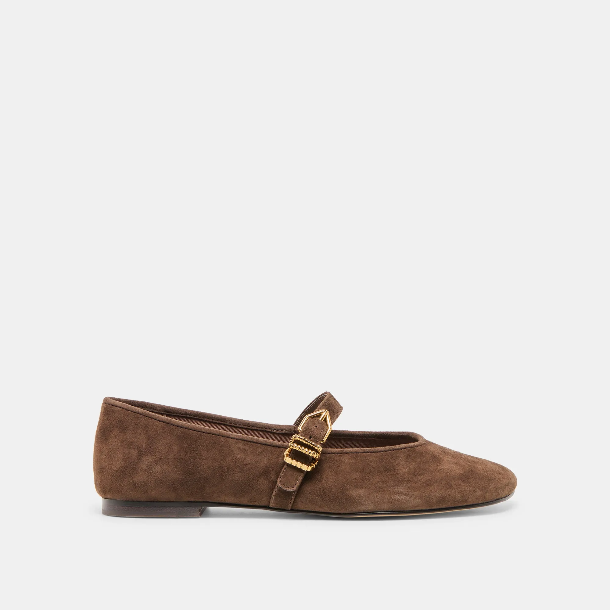 Versatile Style Outdoor ALIZZA BALLET FLATS DK BROWN SUEDE