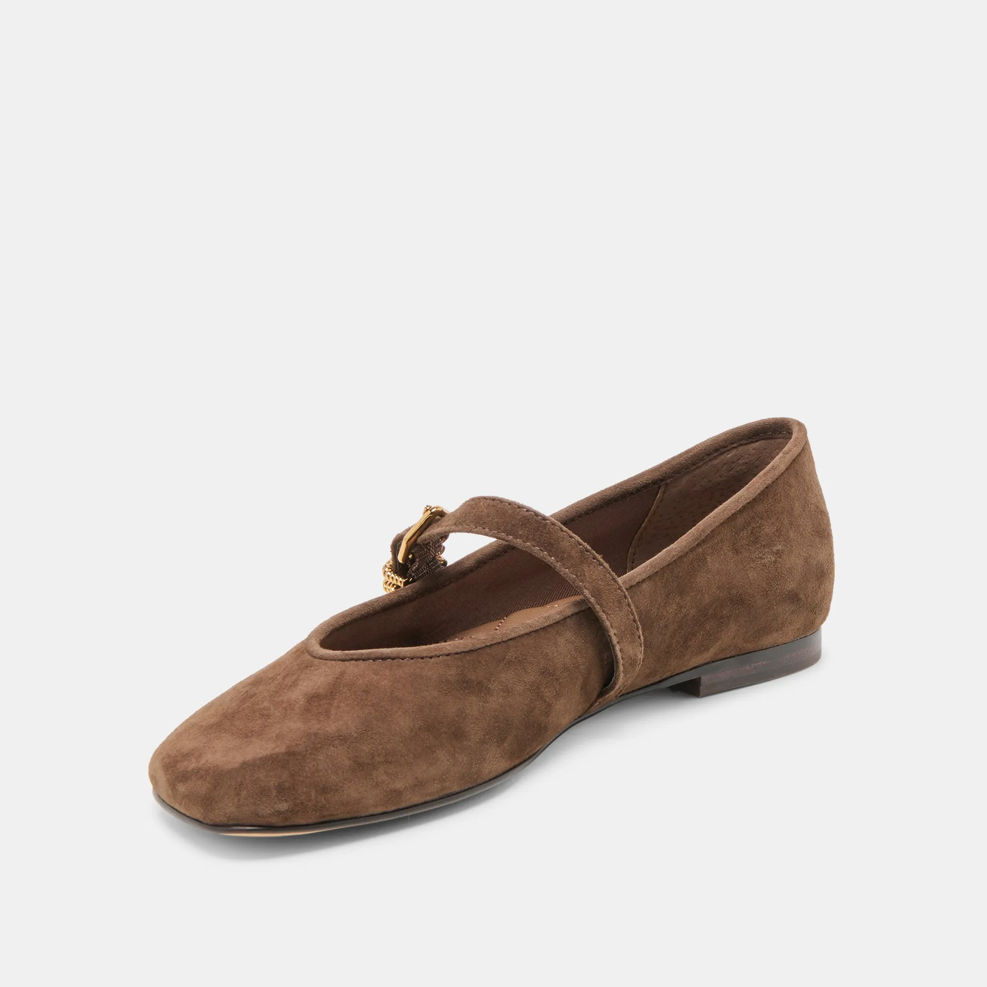 Light Fest ALIZZA BALLET FLATS DK BROWN SUEDE
