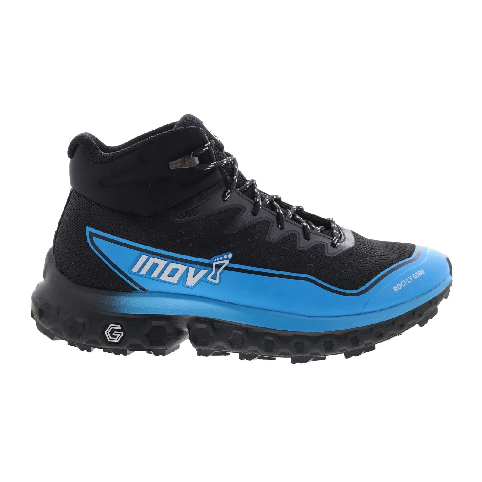 Urban Feel Inov-8 RocFly G 390 000995-BKBL Mens Black Canvas Lace Up Hiking Boots