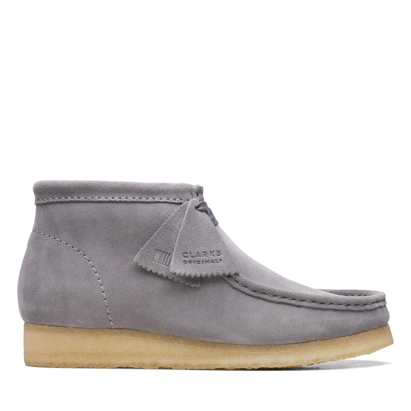 Clarks Wallabee Boot 26169731 Mens Gray Suede Lace Up Chukkas Boots Comfortable Shank Picnic