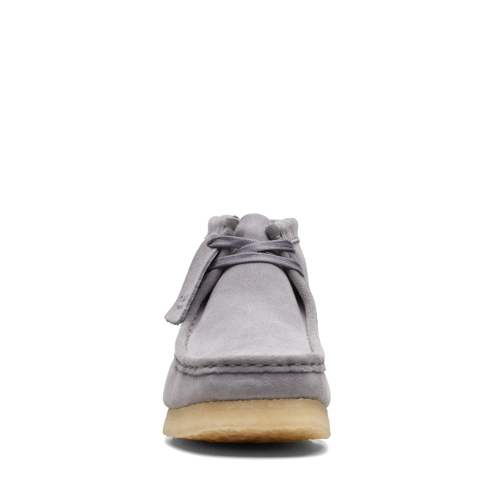 Clarks Wallabee Boot 26169731 Mens Gray Suede Lace Up Chukkas Boots Young Professional Outdoor Hiking