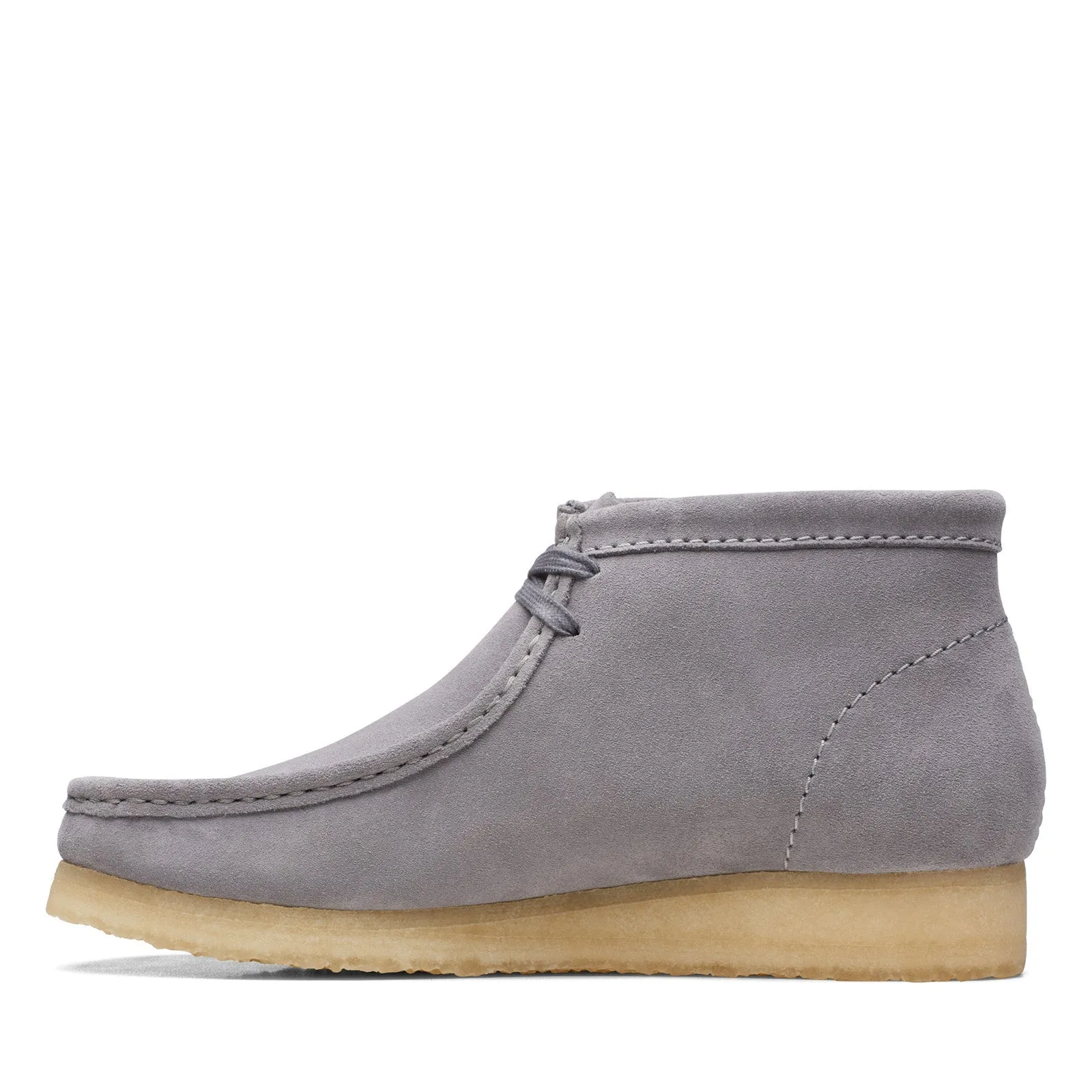 Clarks Wallabee Boot 26169731 Mens Gray Suede Lace Up Chukkas Boots Weather resistant Versatile Wear