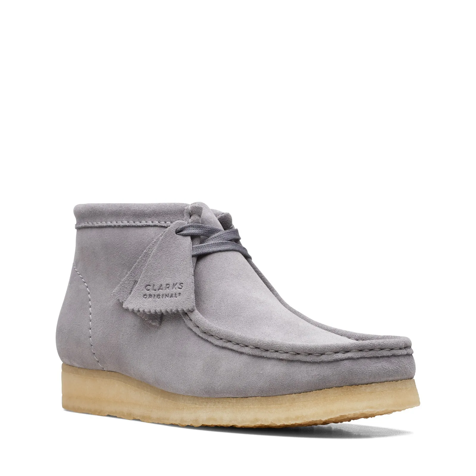 Classic Design Sturdy Construction Clarks Wallabee Boot 26169731 Mens Gray Suede Lace Up Chukkas Boots