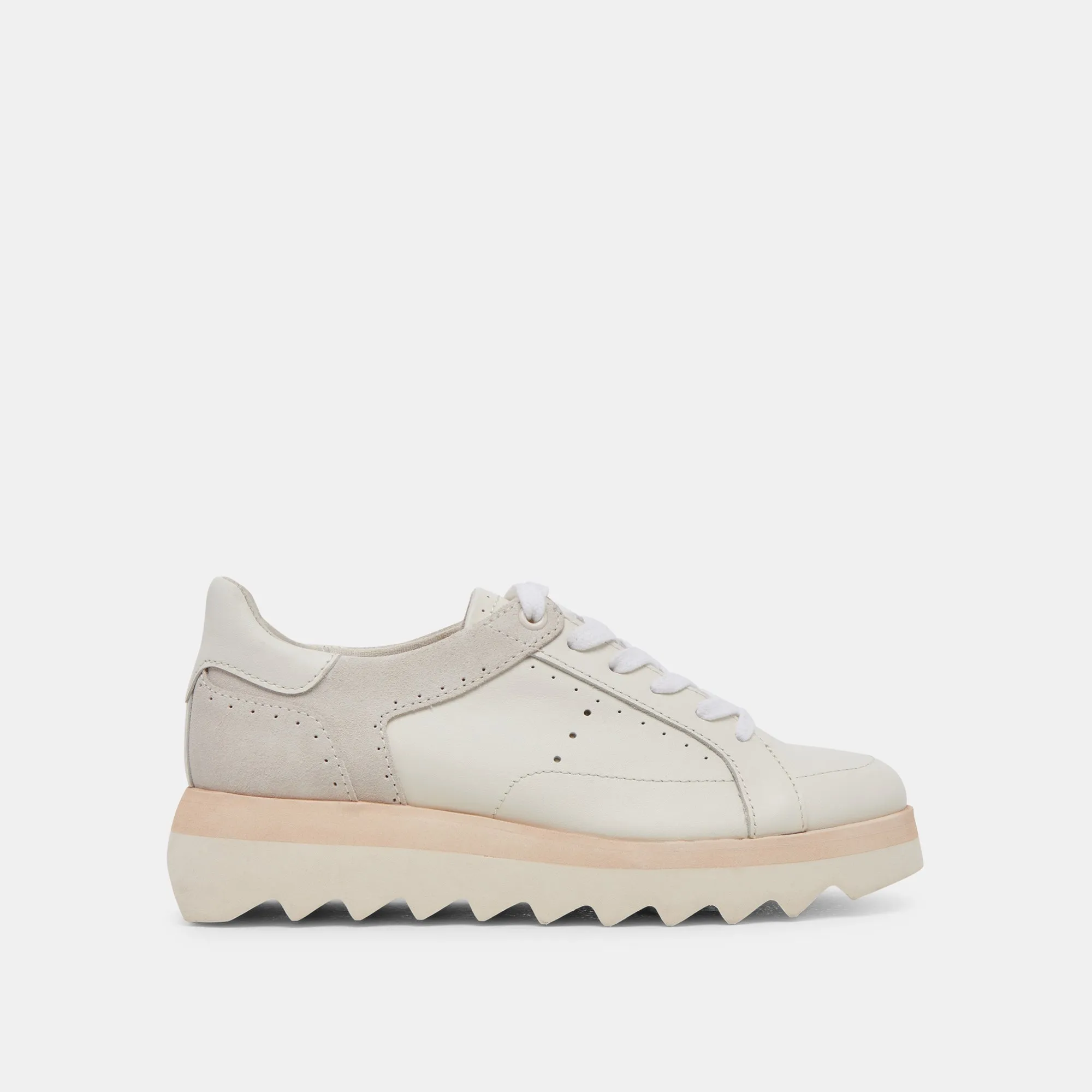 JORGIE SNEAKERS WHITE LEATHER Elastic Band