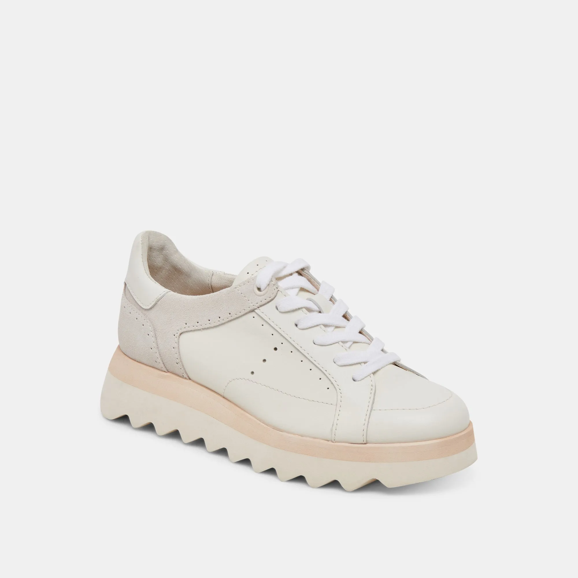 JORGIE SNEAKERS WHITE LEATHER High Fit