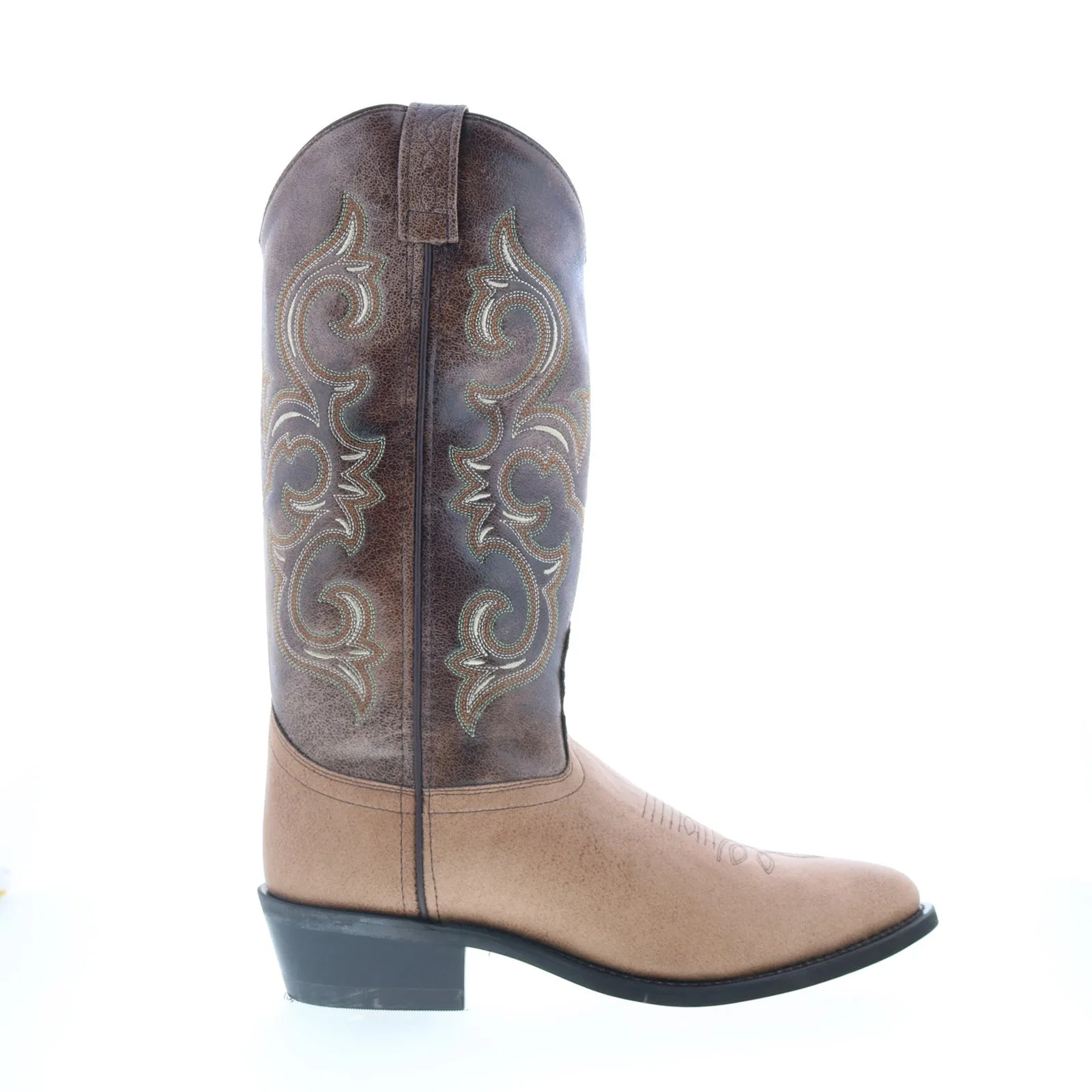 Comfortable backstay Sturdy Build Jama Old West VCM9019 Mens Brown Leather Slip On Cowboy Western Boots
