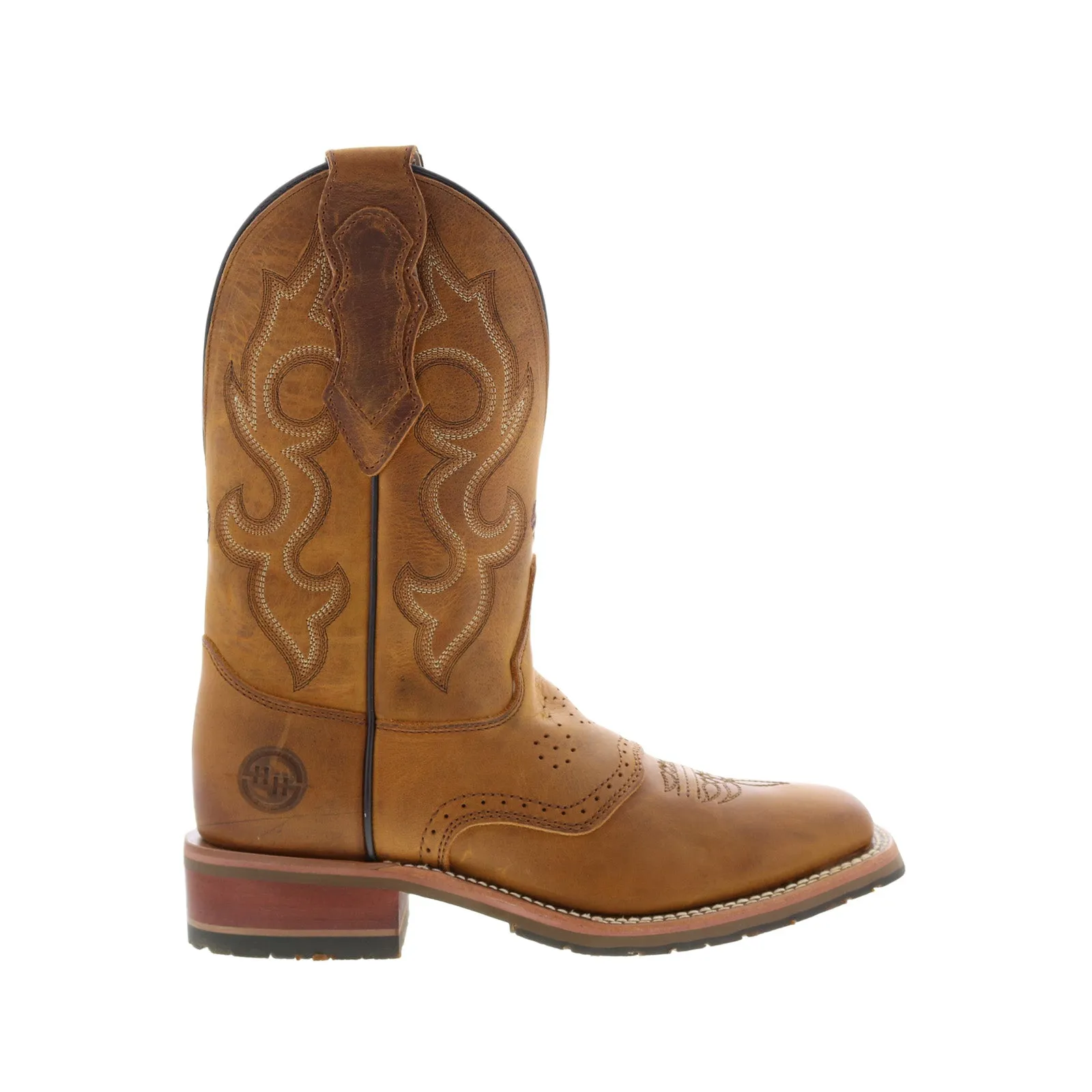 Comfort Stretch Double H Durant Square Toe Roper 11" DH8560 Mens Brown Cowboy Western Boots
