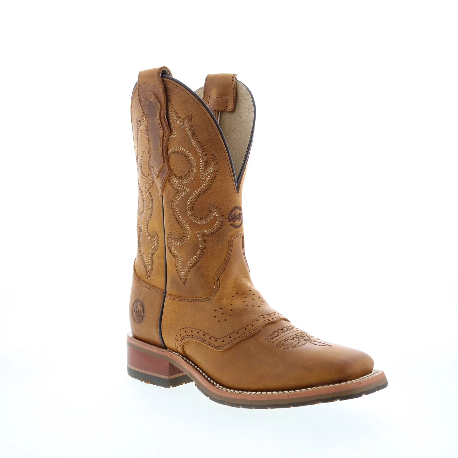 Double H Durant Square Toe Roper 11" DH8560 Mens Brown Cowboy Western Boots Lightweight Feel Adventure Gear