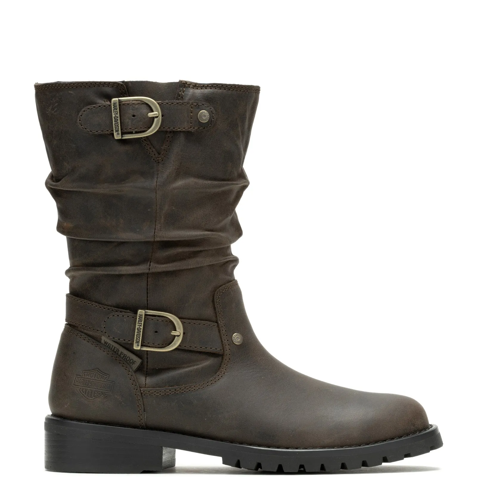Active Comfort Harley-Davidson Almand 9" D84792 Womens Brown Leather Casual Dress Boots