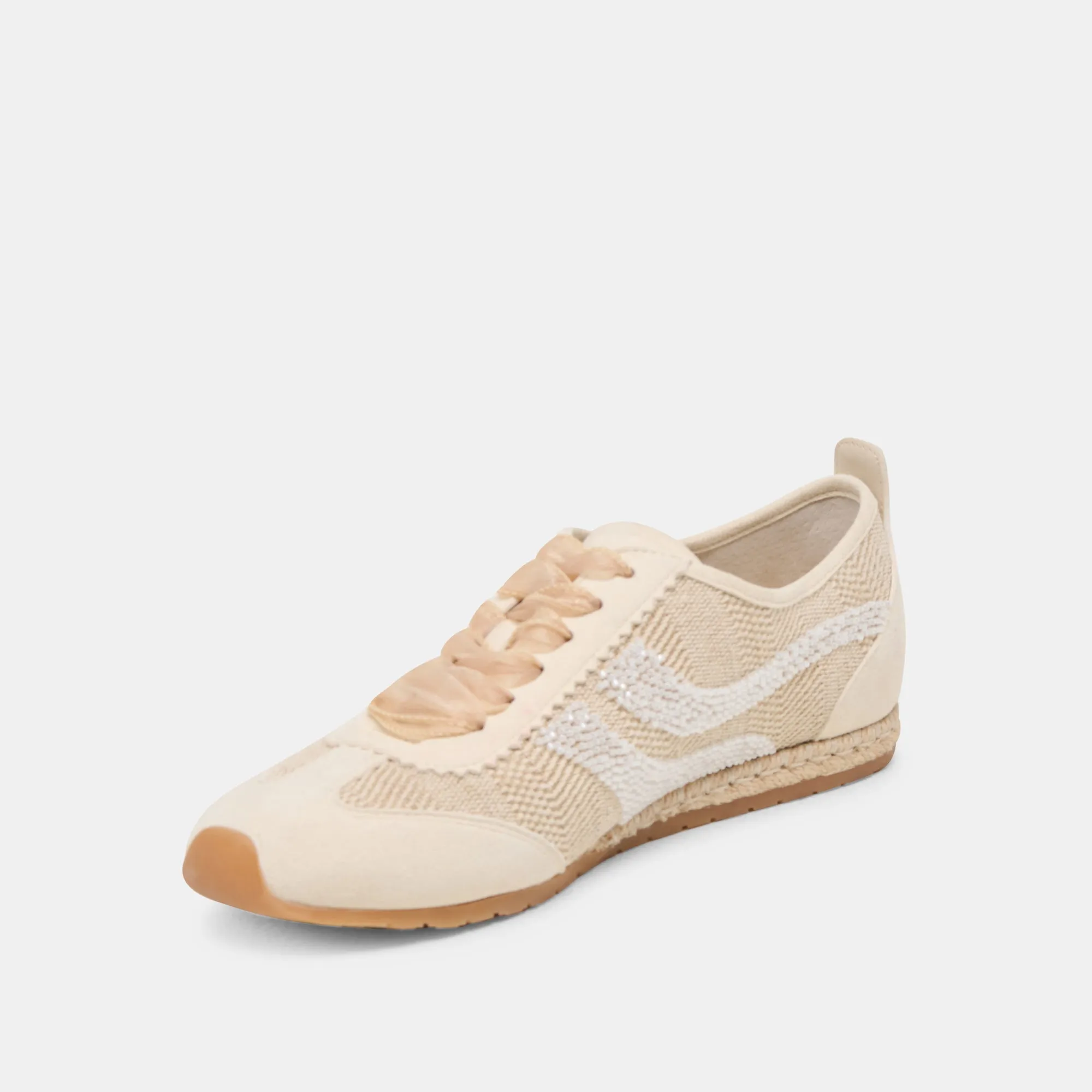 DREAM BEAD SNEAKERS NATURAL MULTI BURLAP Lifestyle Fit Slim Form