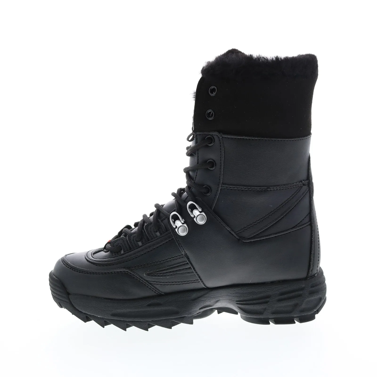Slip On Style Fila Disruptor Boot 5HM00545-014 Womens Black Leather Casual Dress Boots