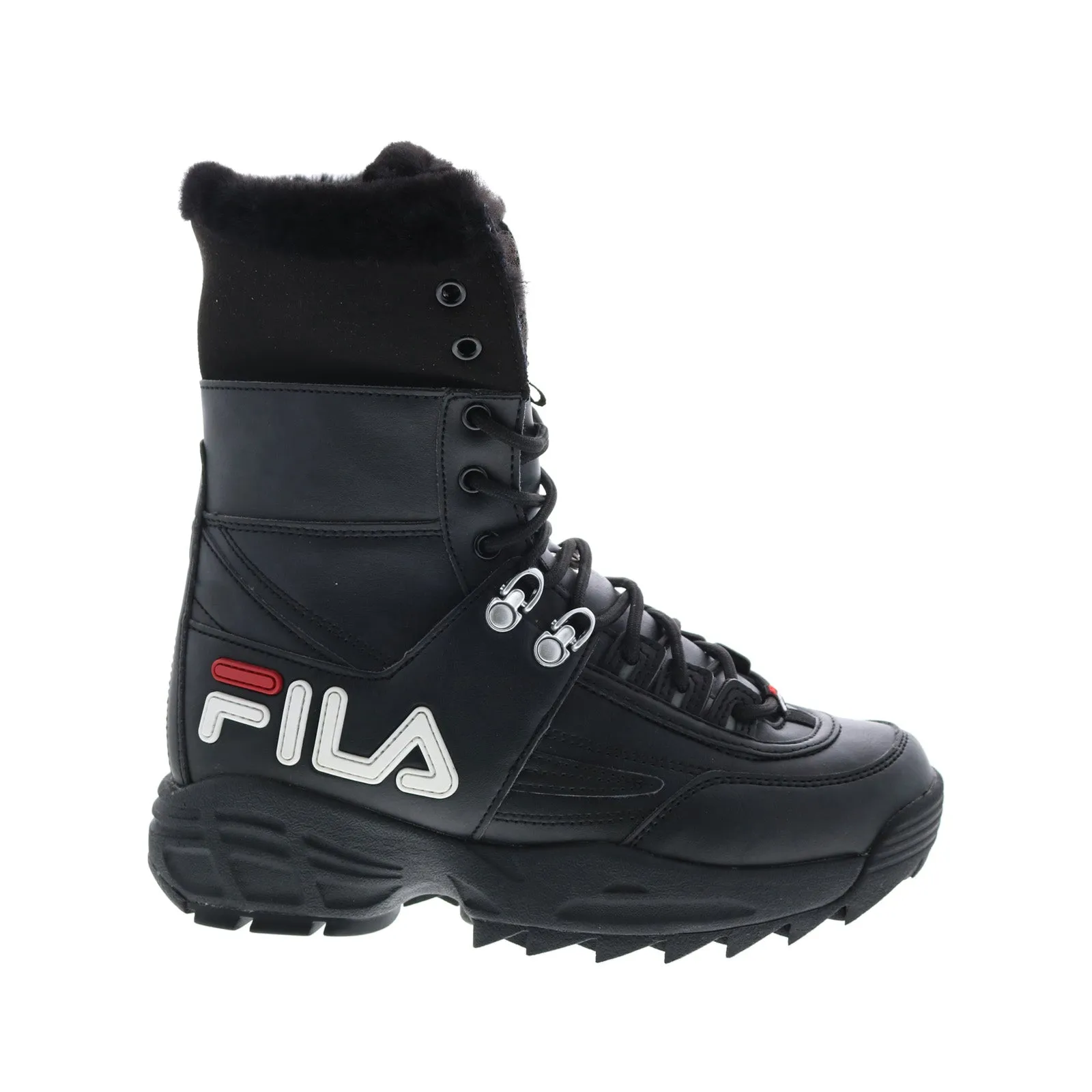 Climate Friendly non-slip Fila Disruptor Boot 5HM00545-014 Womens Black Leather Casual Dress Boots