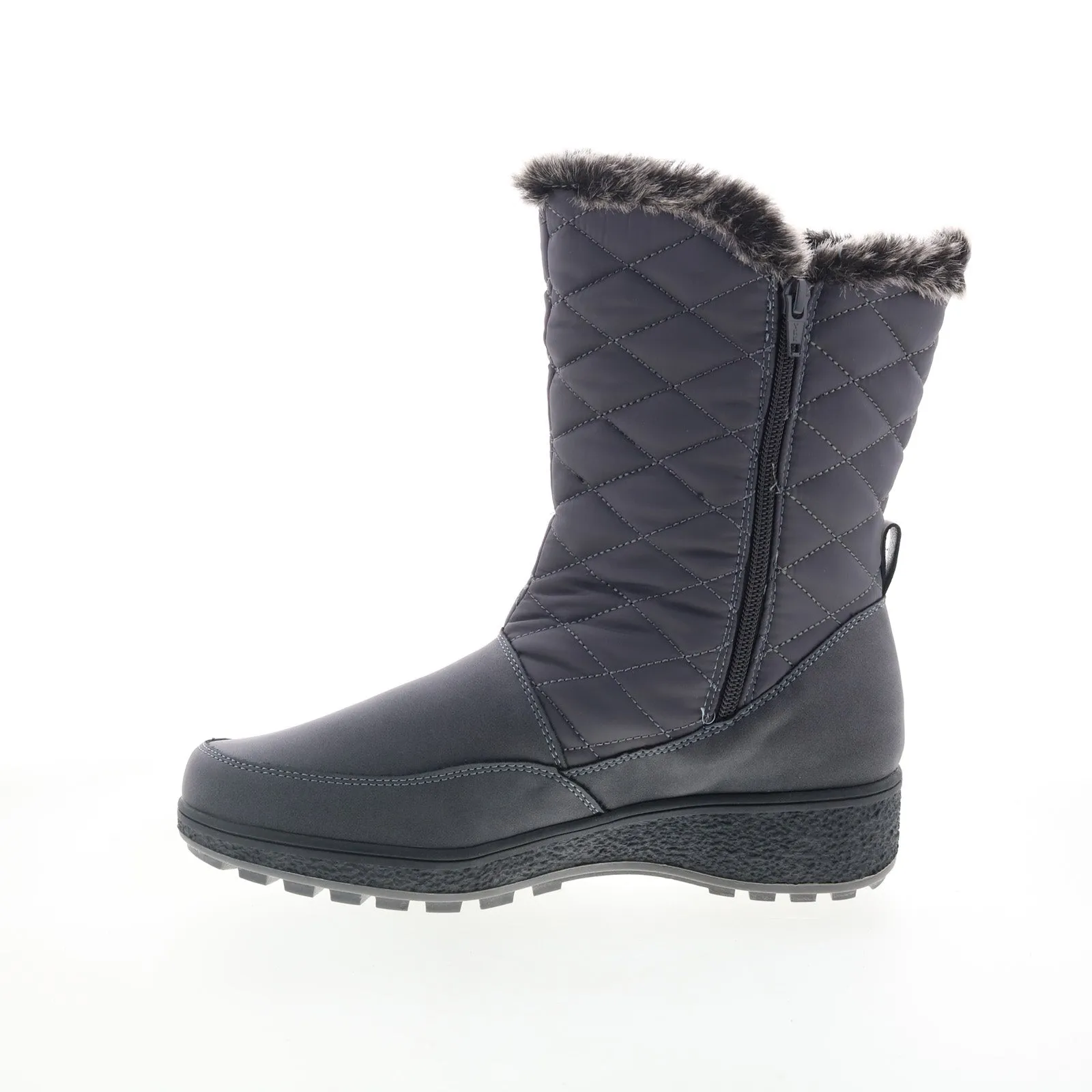 Easy Spirit Semargo SESEMARGO Womens Gray Canvas Casual Dress Boots Natural Fit Weekend Adventure