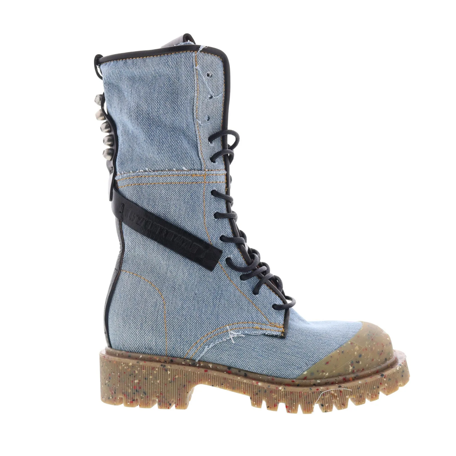 A.S. 98 Cambert Womens Blue Canvas Lace Up Casual Dress Boots Wind Barrier