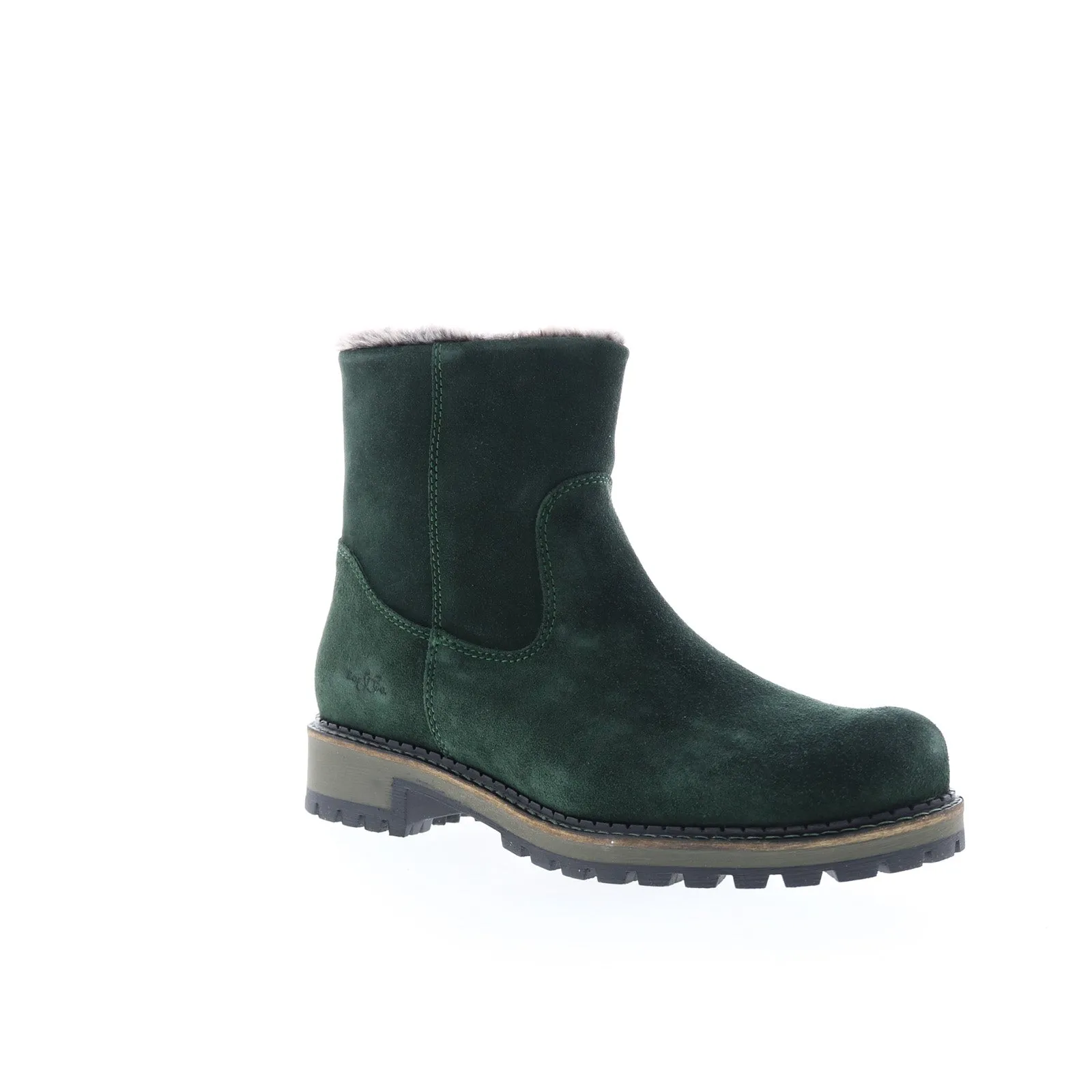 Bos. & Co. Calib Womens Green Suede Zipper Casual Dress Boots Suede Material