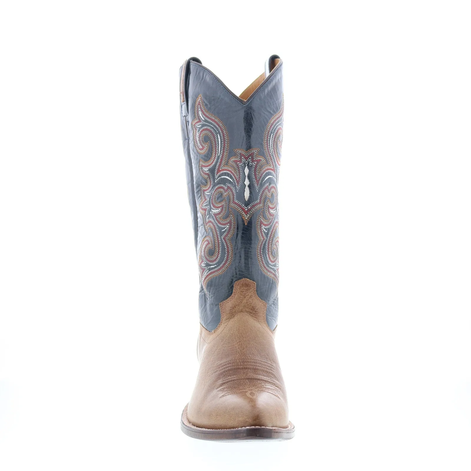 Outdoor Essential Jama Old West 5508 Mens Brown Leather Slip On Cowboy Western Boots