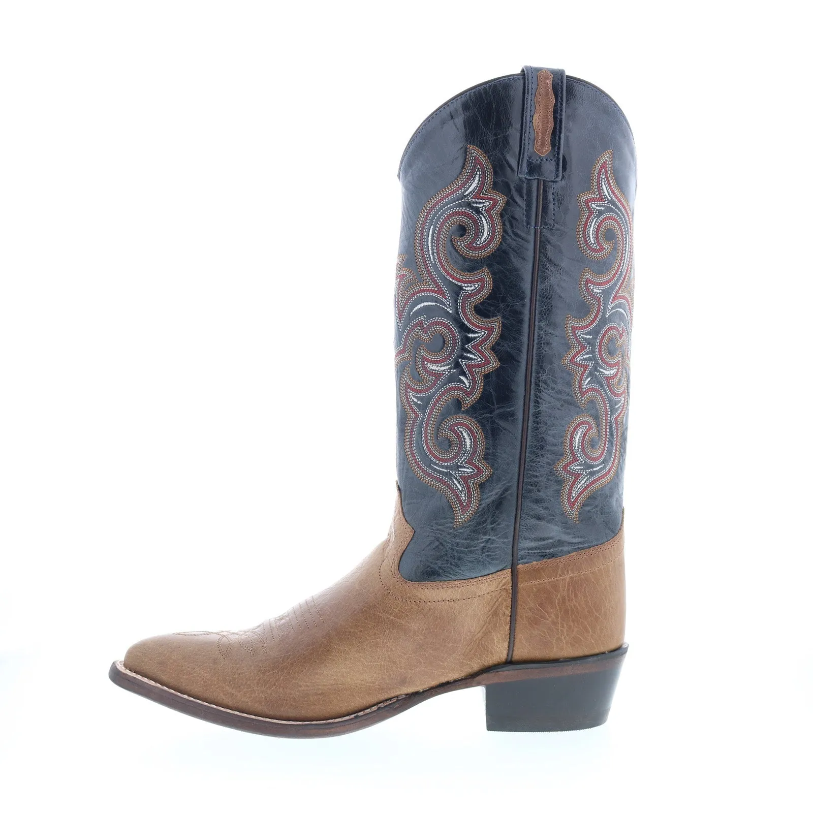 Comfort Edge Jama Old West 5508 Mens Brown Leather Slip On Cowboy Western Boots