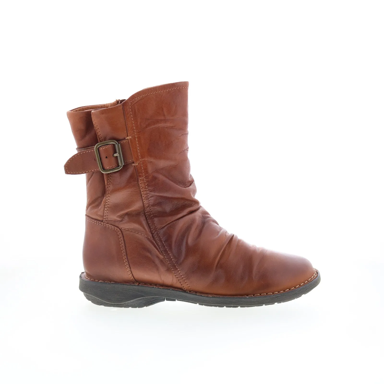 Miz Mooz Parody Wool PARODY-WOOL Womens Brown Leather Casual Dress Boots Extreme Grip