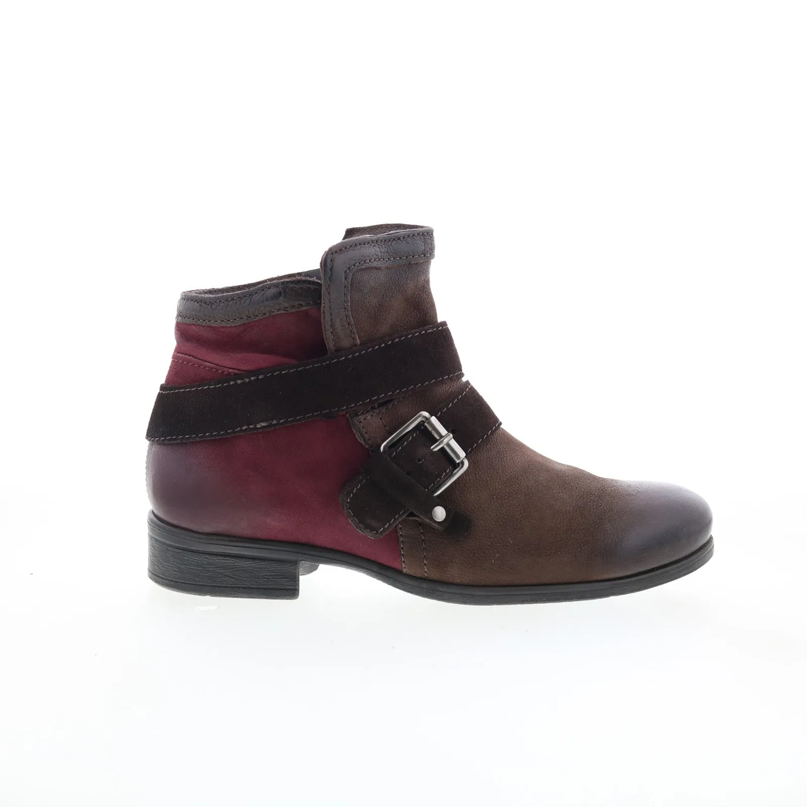 Sleek Shape Miz Mooz Spencer-MM Womens Brown Leather Zipper Ankle & Booties Boots