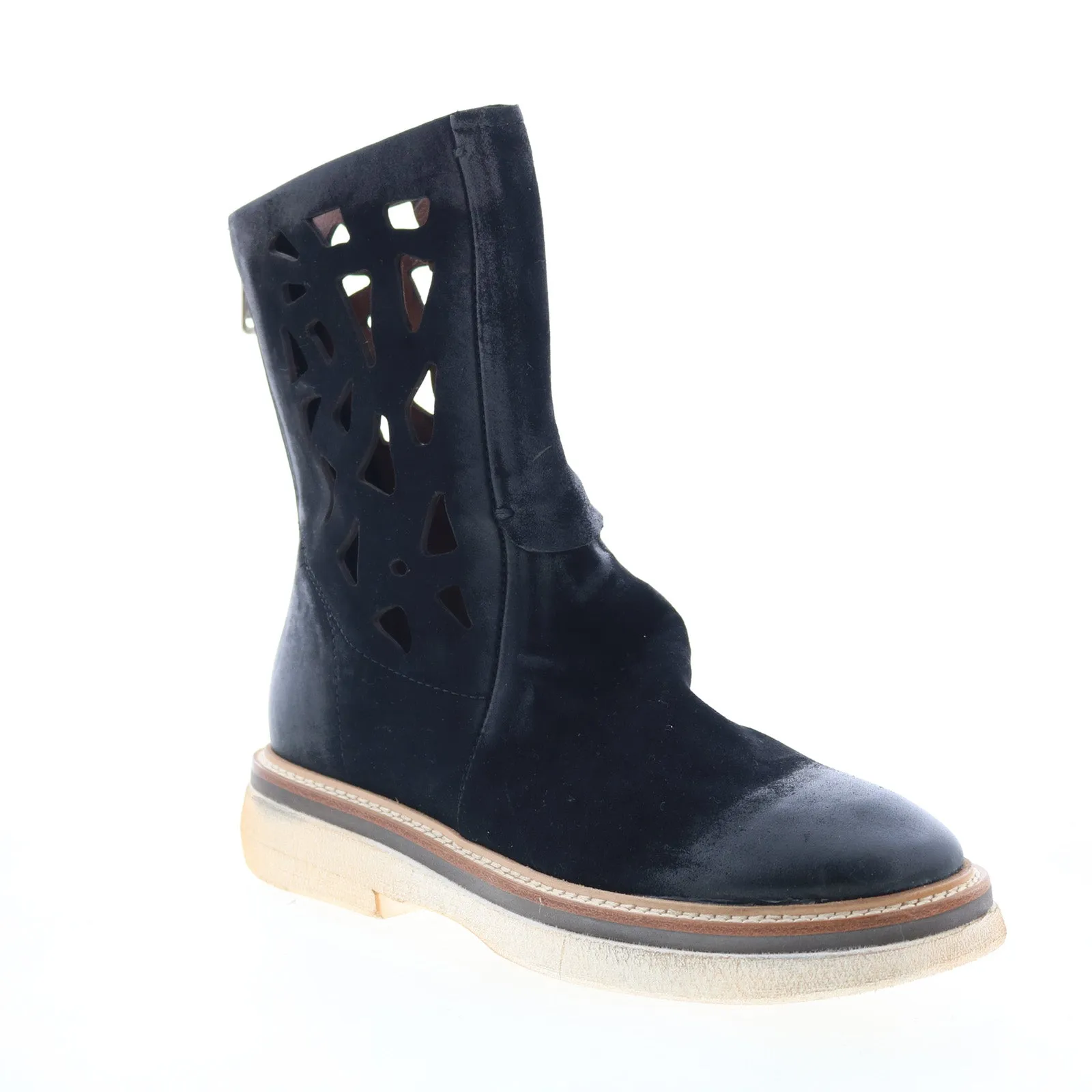 Comfort Zone Outdoor Mission A.S. 98 Idelco Womens Black Leather Zipper Casual Dress Boots