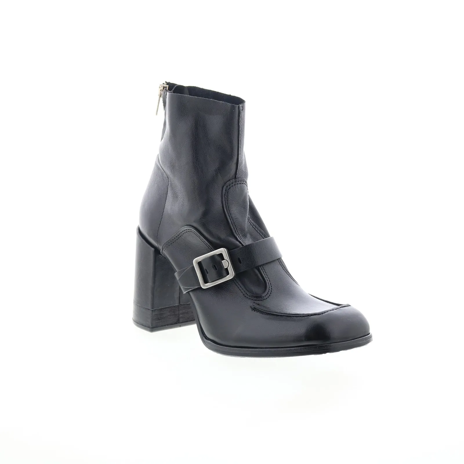 A.S. 98 Eddie Womens Black Leather Zipper Casual Dress Boots Comfortable Flex High Ankle Support
