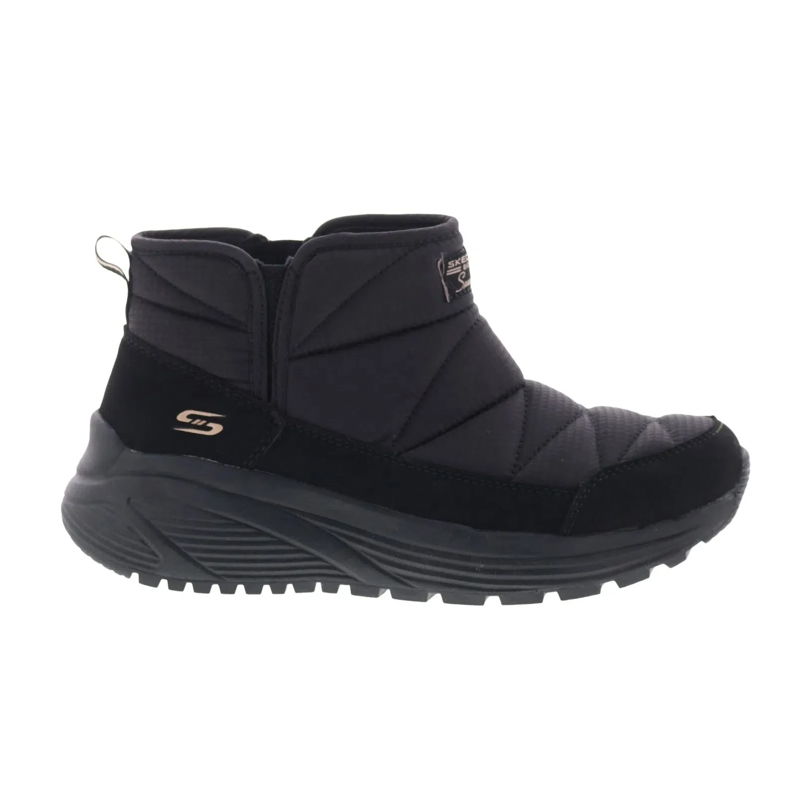 Waterproof Function Skechers Bobs Sparrow 2.0 Puffiez 117260 Womens Black Casual Dress Boots