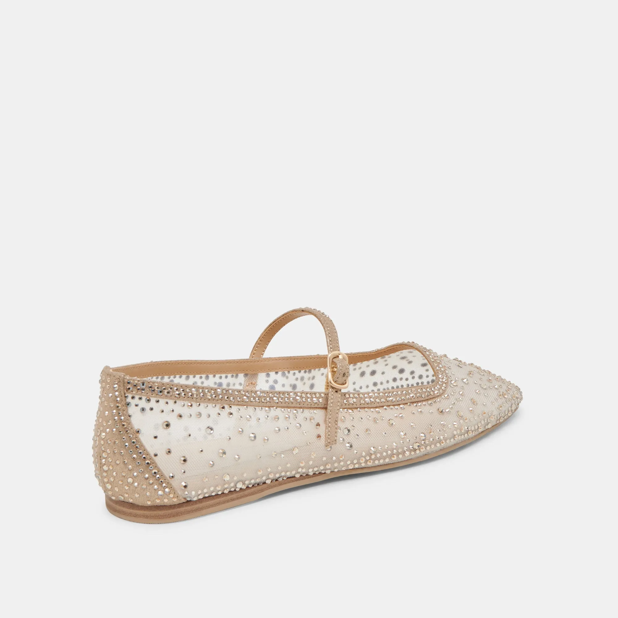 REYES CRYSTAL BALLET FLATS GOLD MESH Health Glow Park Leisure