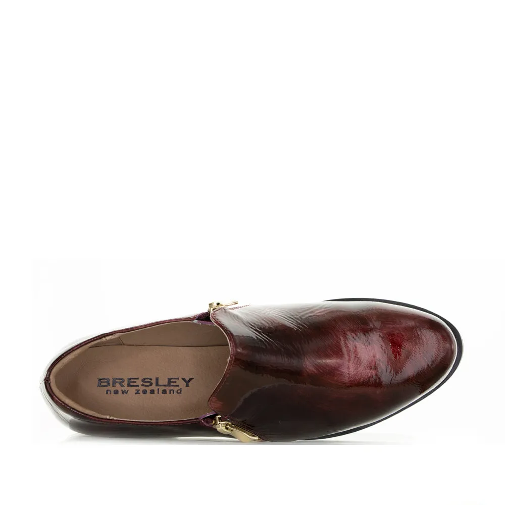 BRESLEY DARTMOUTH CLARET PAT Easy Slip-On