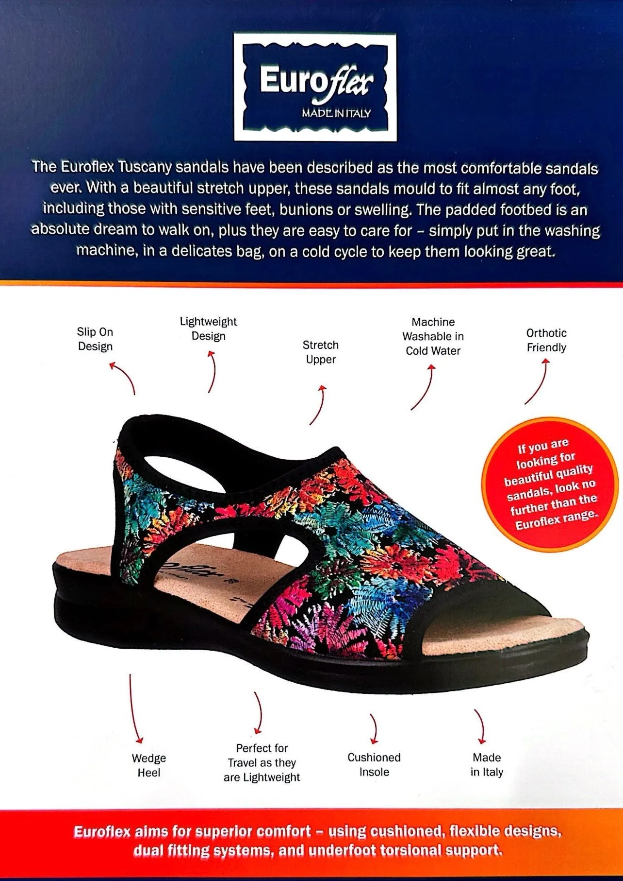 EUROFLEX TUSCANY WHITE Secure fit Everyday Versatile Footwear
