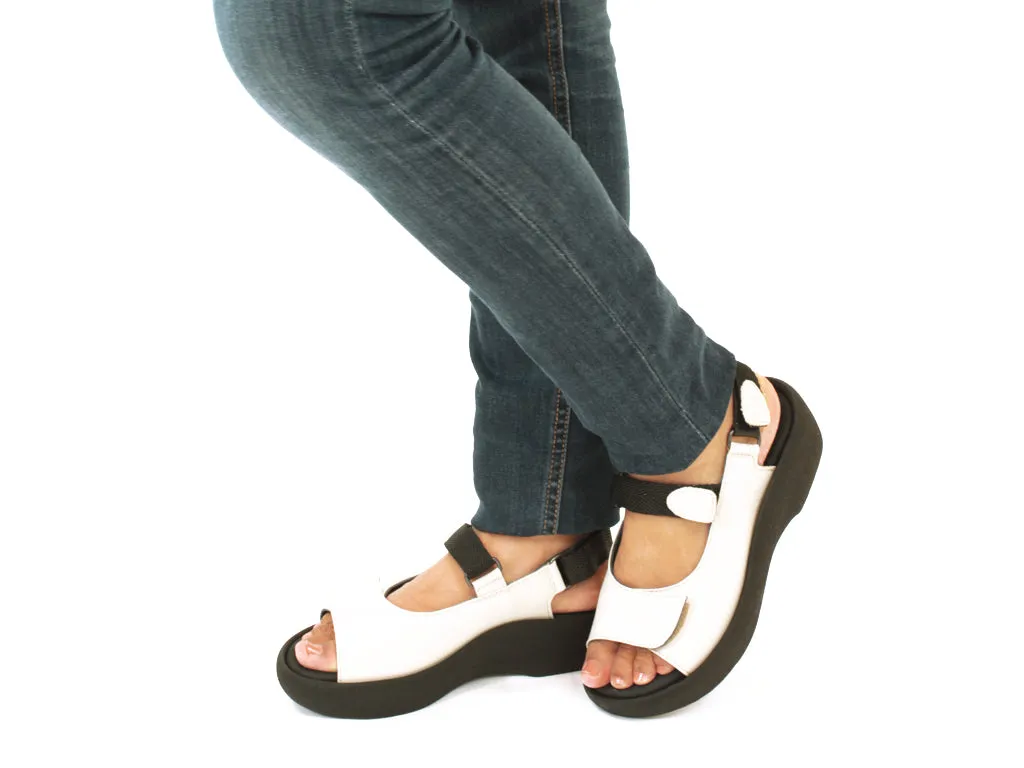 Open Front Comfort Wear Wolky Sandals Jewel White