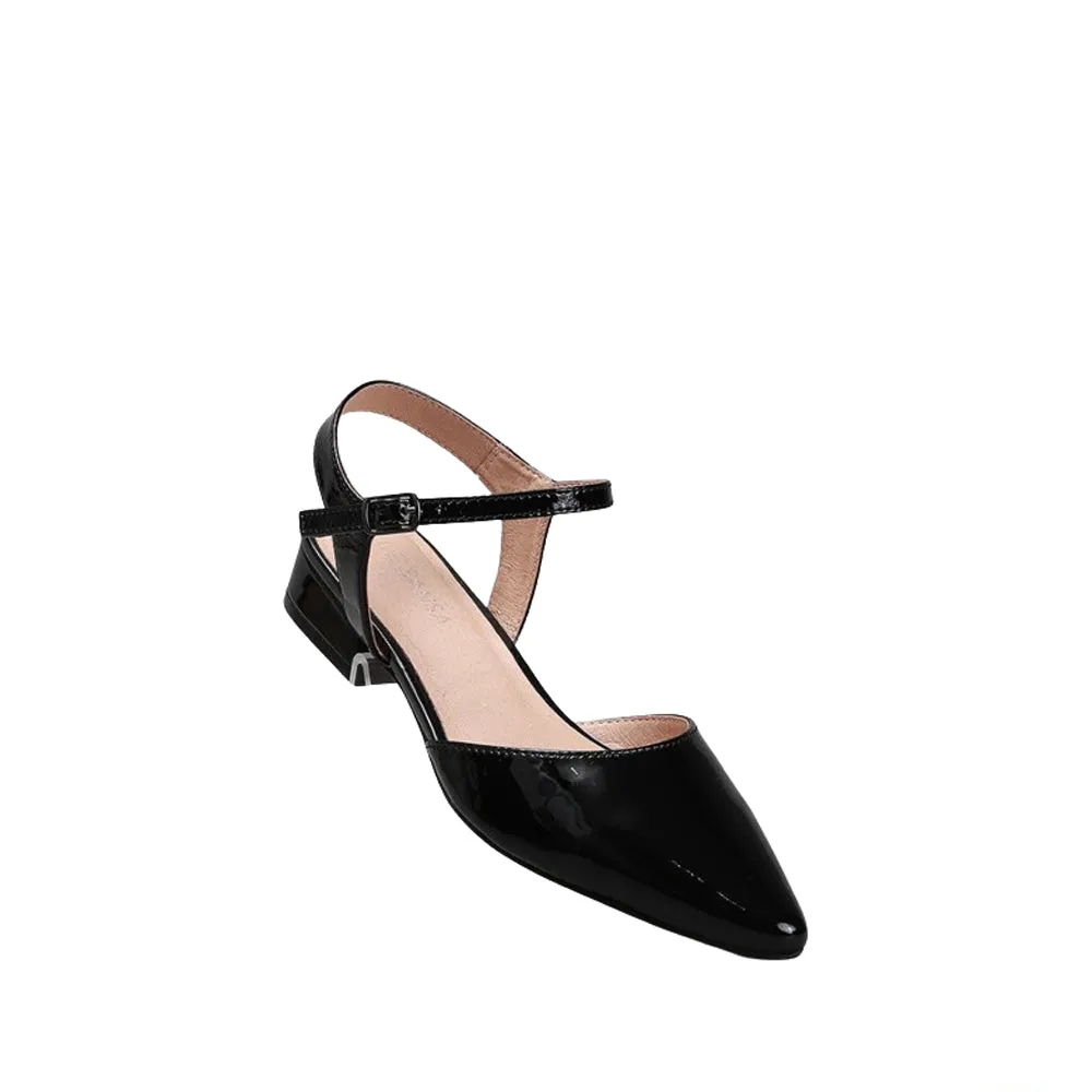 LE SANSA CORALIE BLACK PATENT Zebra Stripe Easy Posture