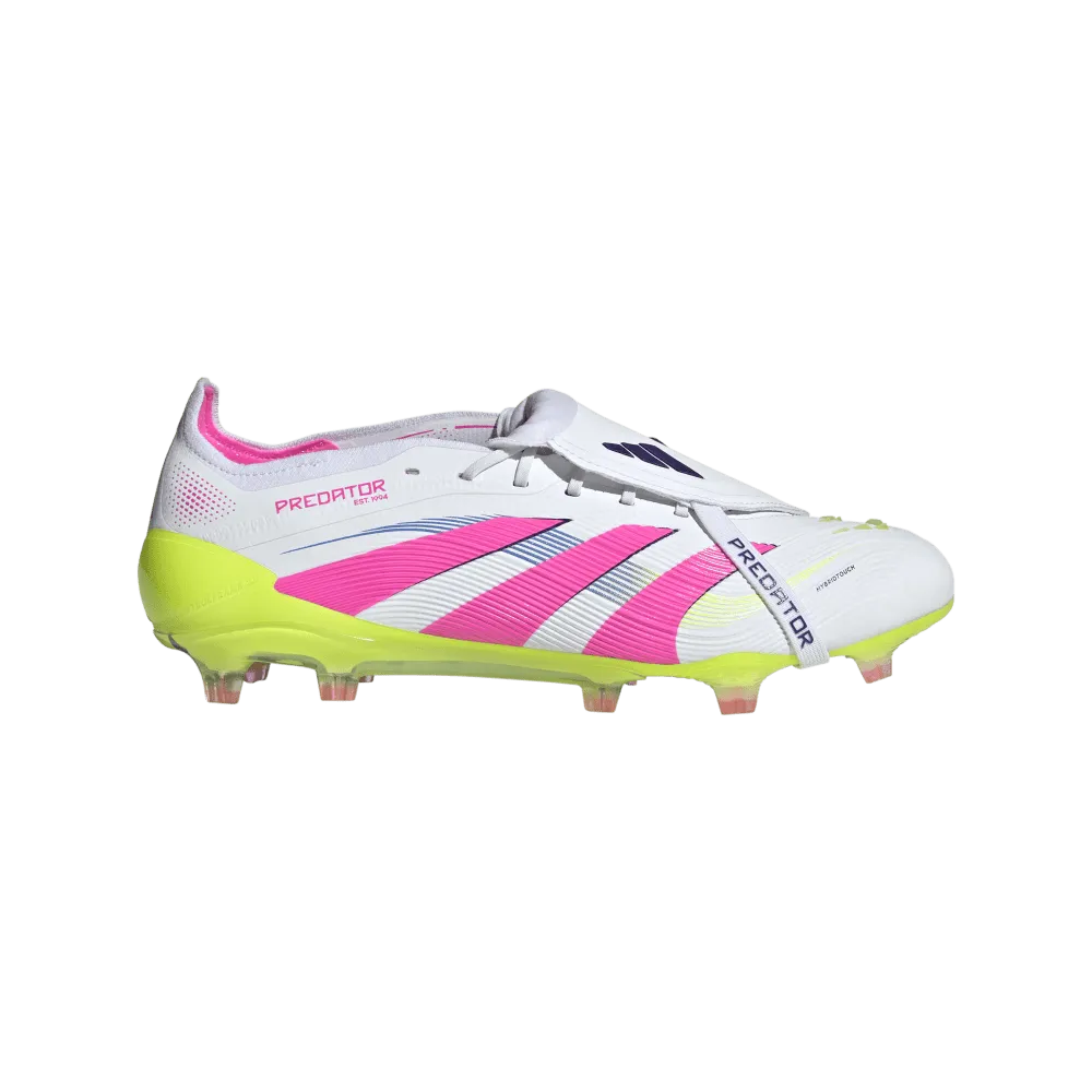 Adidas Predator Elite Fold-Over Tongue FG Football Boots (Cloud White/Lucid Pink/Lucid Lemon) indoor - style Shock-absorbent wear
