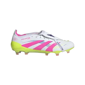Adidas Predator Elite Fold-Over Tongue FG Football Boots (Cloud White/Lucid Pink/Lucid Lemon) indoor - style Shock-absorbent wear